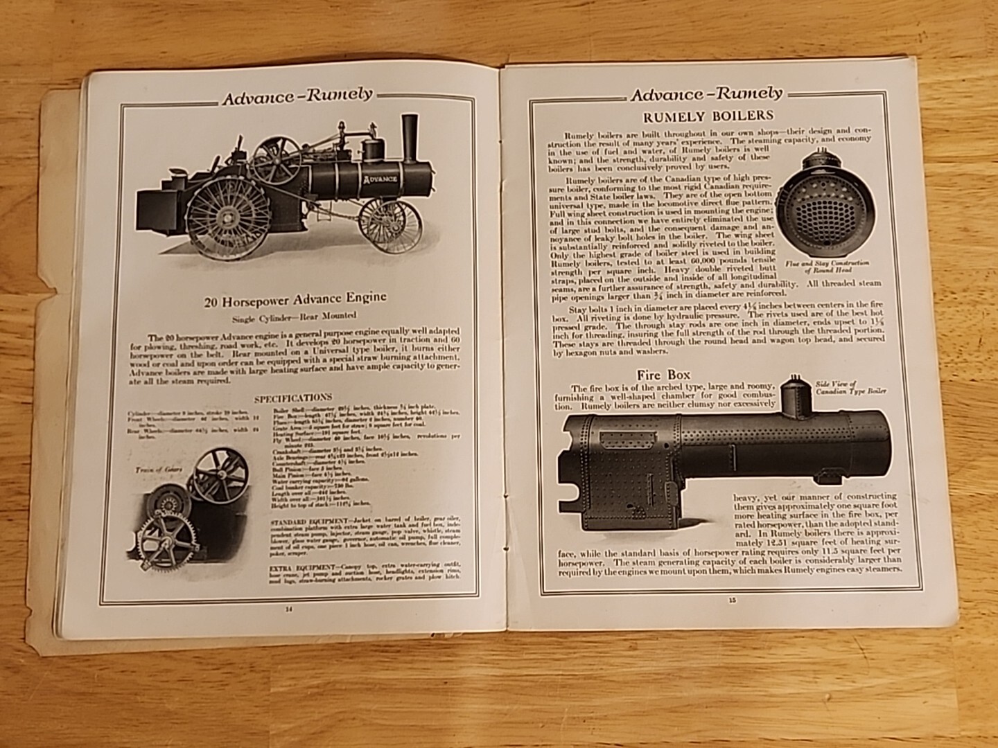 Advance Rumely Threshing Machinery Tractor Sales Brochure Oilpull