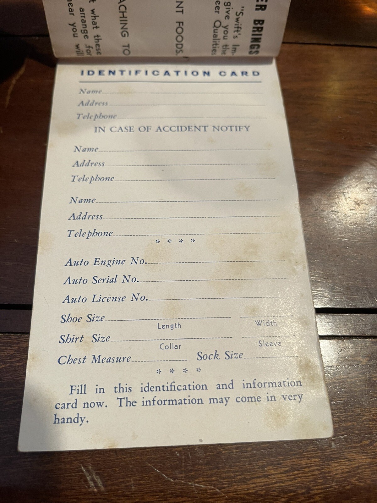 Vintage 1938-1940 Swift&rsquo;s Red Steer Brand Fertilizers Advertising Memo Book