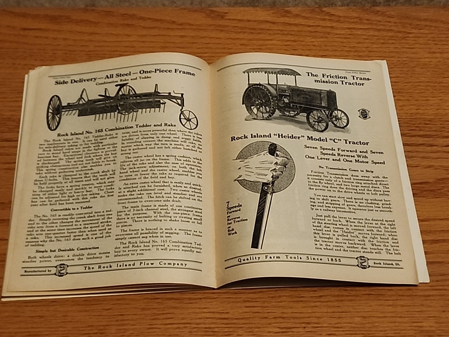 Rock Island Making Farm Life Easier Farm Tools Catalog Heider Tractors Engines