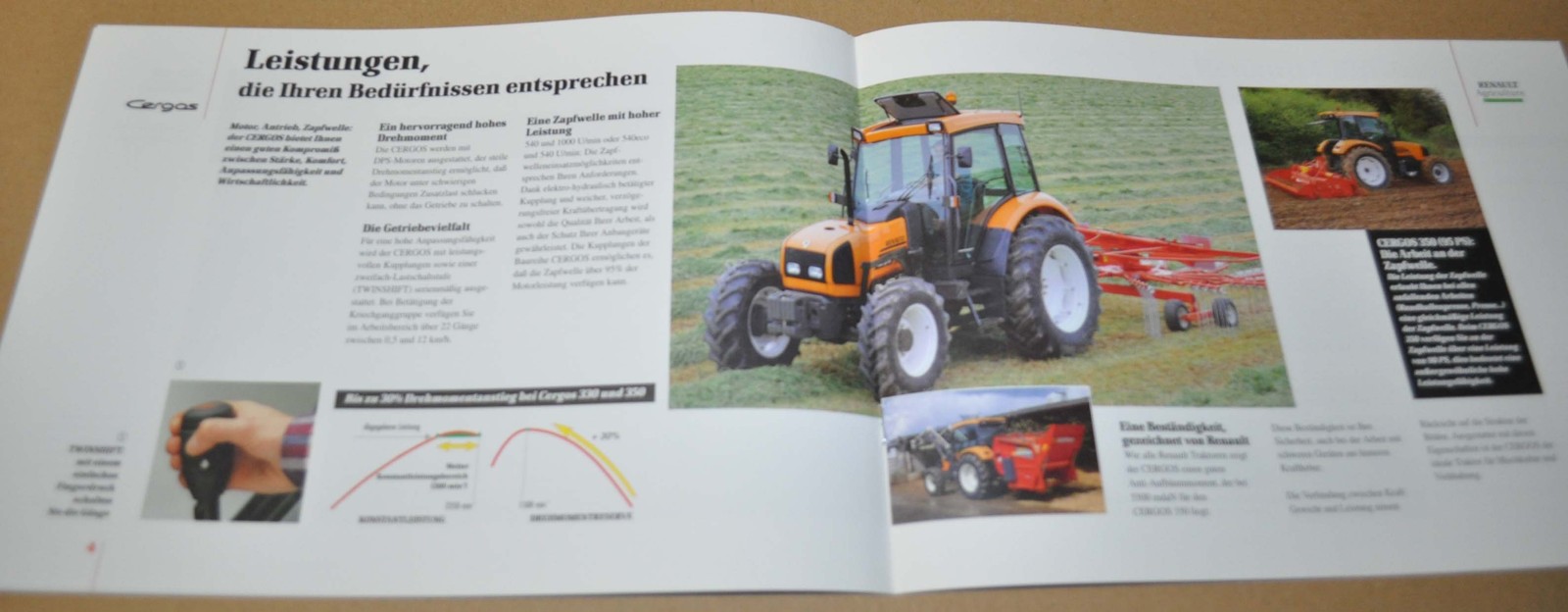 Renault Cergos Tractor Agricultural Machinery Brochure Prospekt DE