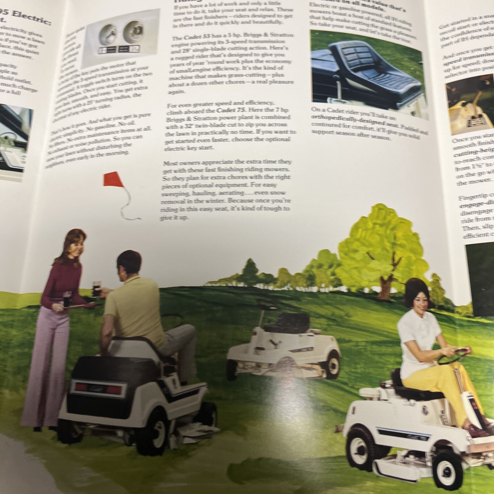 1975 International Cadet Riding Mowers Brochure