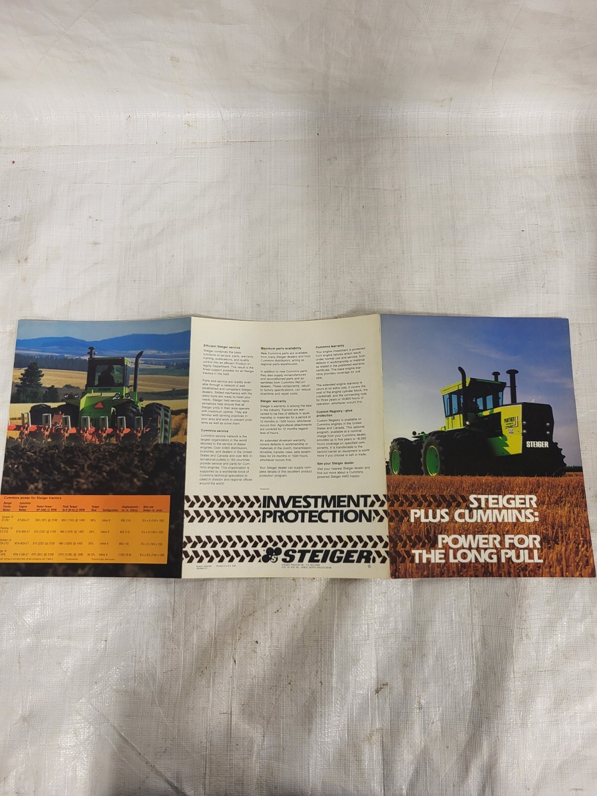 Original Steiger Cummins Tractor Brochure