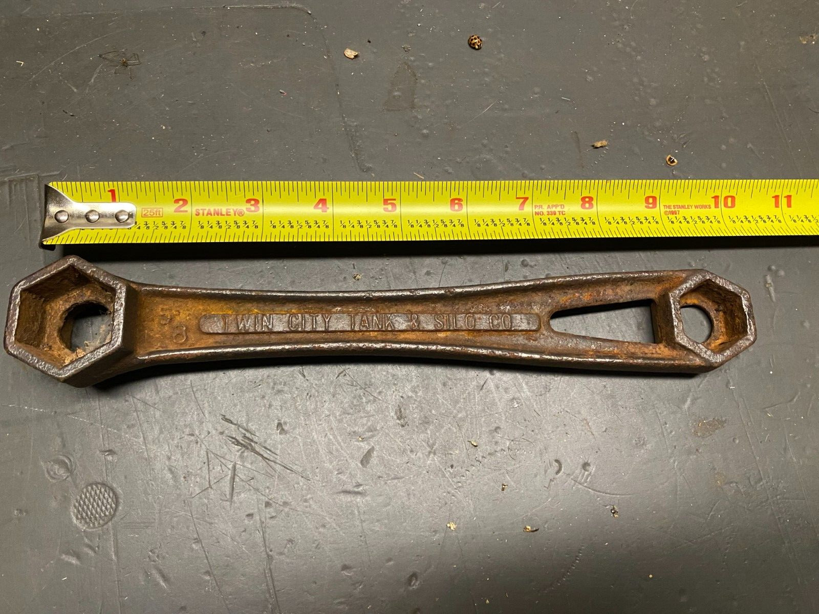 TWIN CITY TANK & SILO Vintage Wrench FARM Industrial Bung Wrench MINNEAPOLIS MN