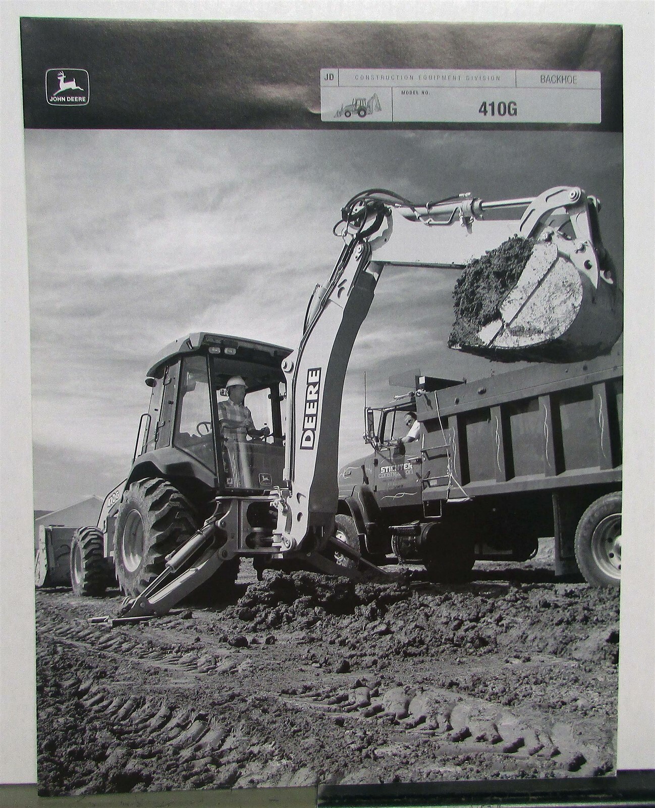 2001 John Deere 410G Backhoe Specifications Construction Sales Tri-Folder