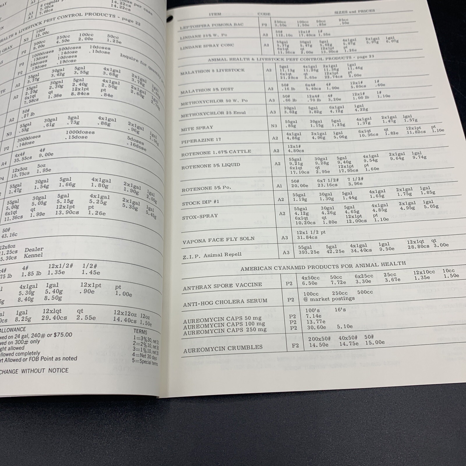 Lot 1961 Miller Chemical Co Dealer Catalog & Price List-Home/Farm/Livestock