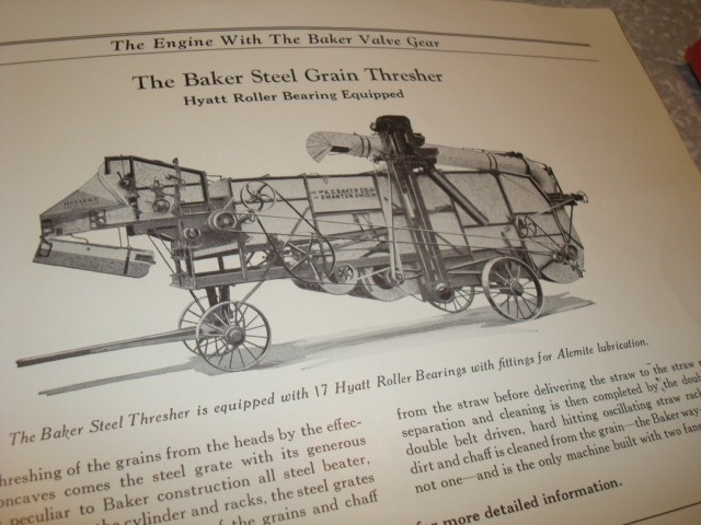 A.D. BAKER TRACTOR & THRESHER Circa 1912 24 Page Catalog Rare