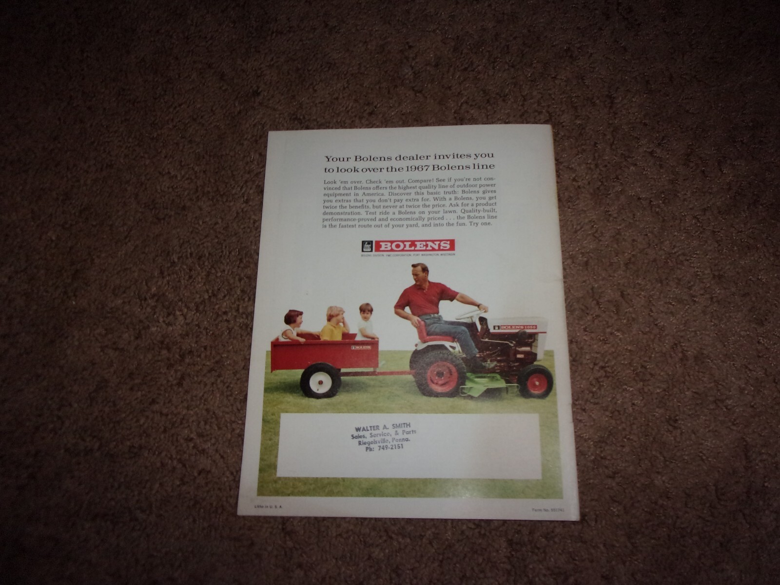 1966 Bolens & Arnold Palmer specification catalog ***Original***VINTAGE