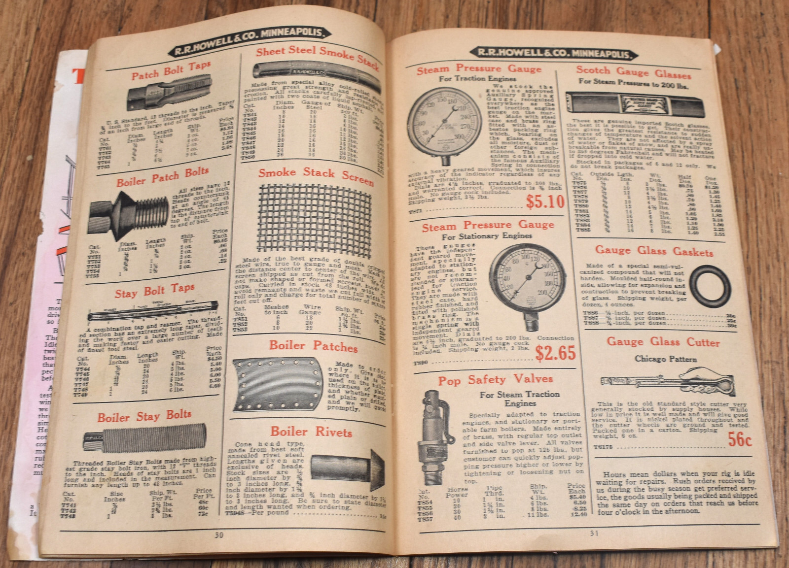 Vintage 1935 Thresher Power Farming Supplies Saw Mill Accessories Catalog T-35