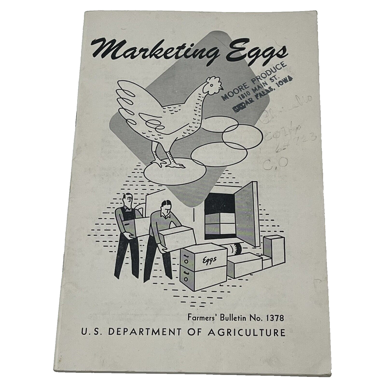 1954 Dept Of Agriculture Marketing Eggs Farmers Bulletin 1378 Booklet Brochure