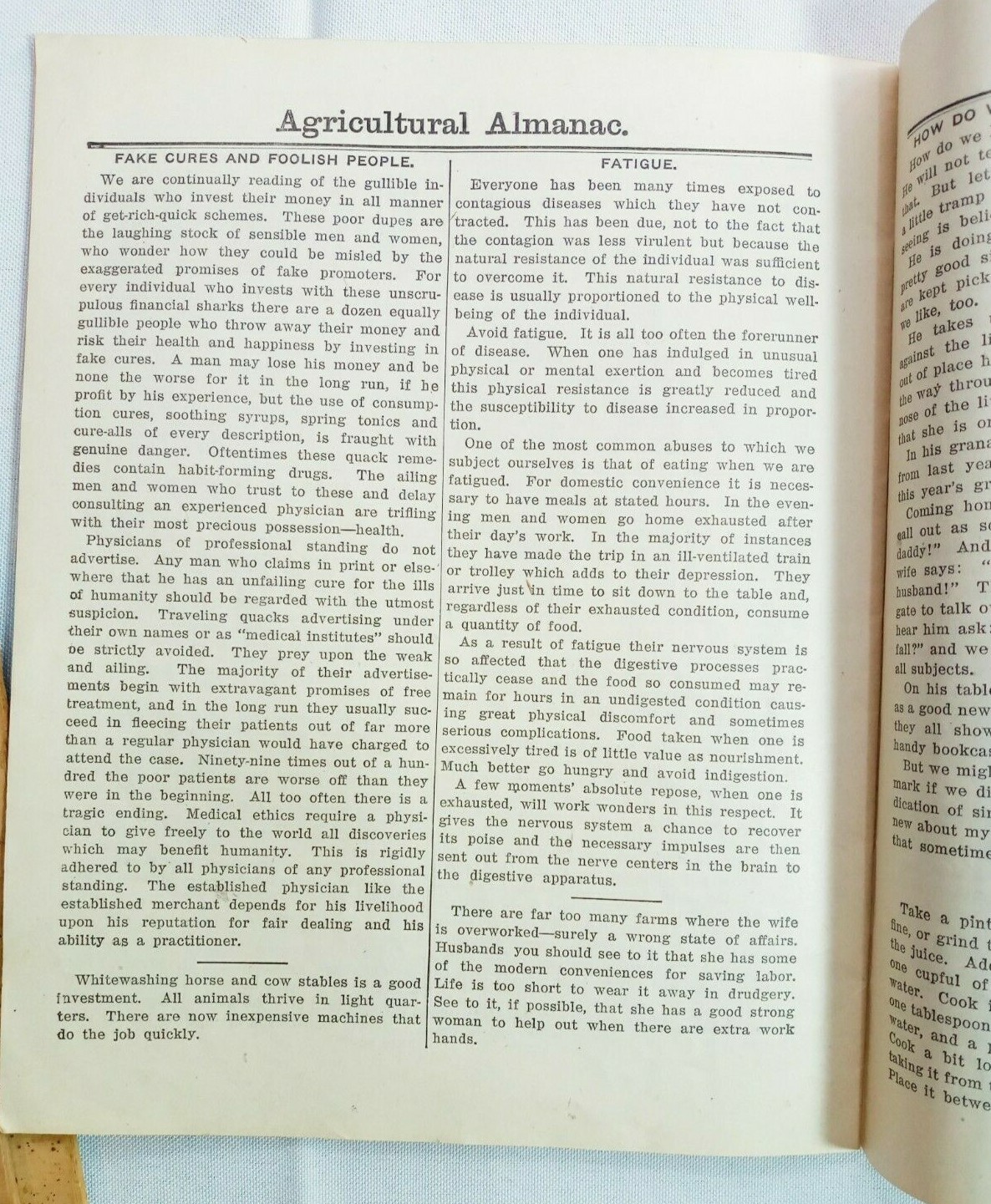 Vintage 1915 John Bear Baer&rsquo;s Agricultural Almanac Lancaster PA Antique Farmers
