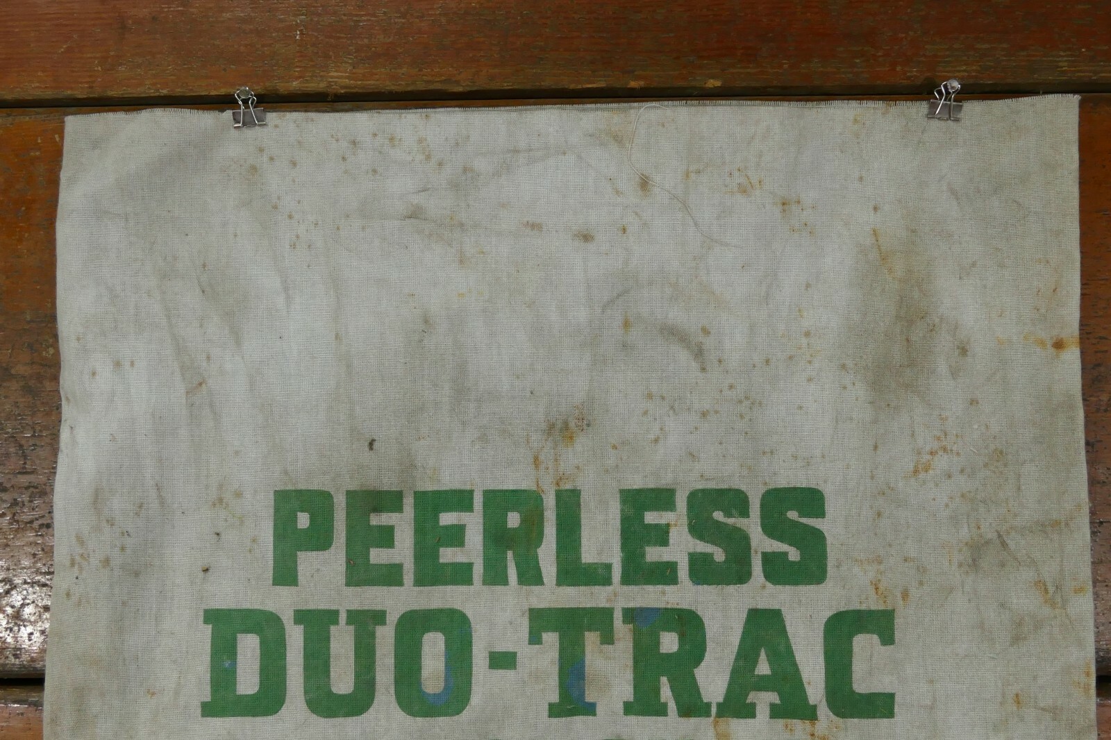Vintage Peerless Duo Trac Tractor Chains Advertising Cloth Bag Winona Minnesota