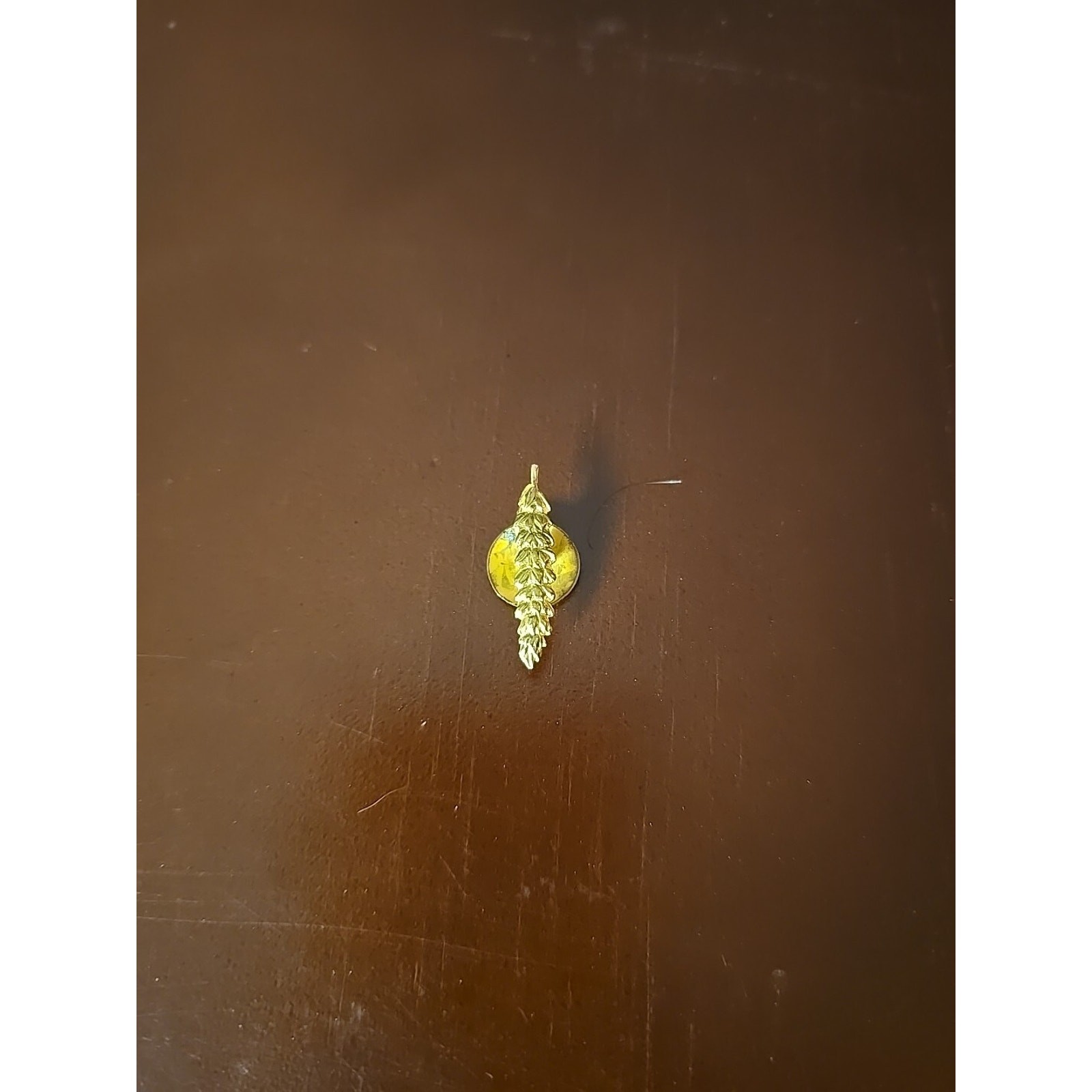 Antique Grain Dealers Journal Gold Tone Wheat Buttonhole Stud Pin Pinback