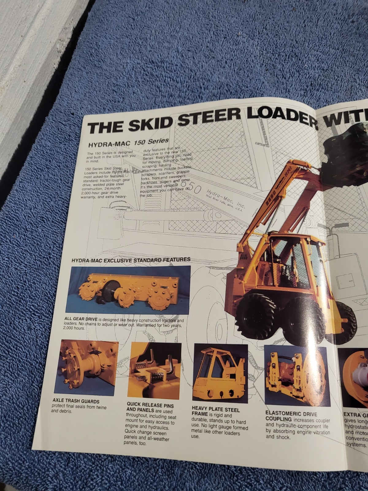 Vintage 1991 Hydra Mac 1450 1850 2650 Skid Steer Loader BROCHURE TRF Minnesota