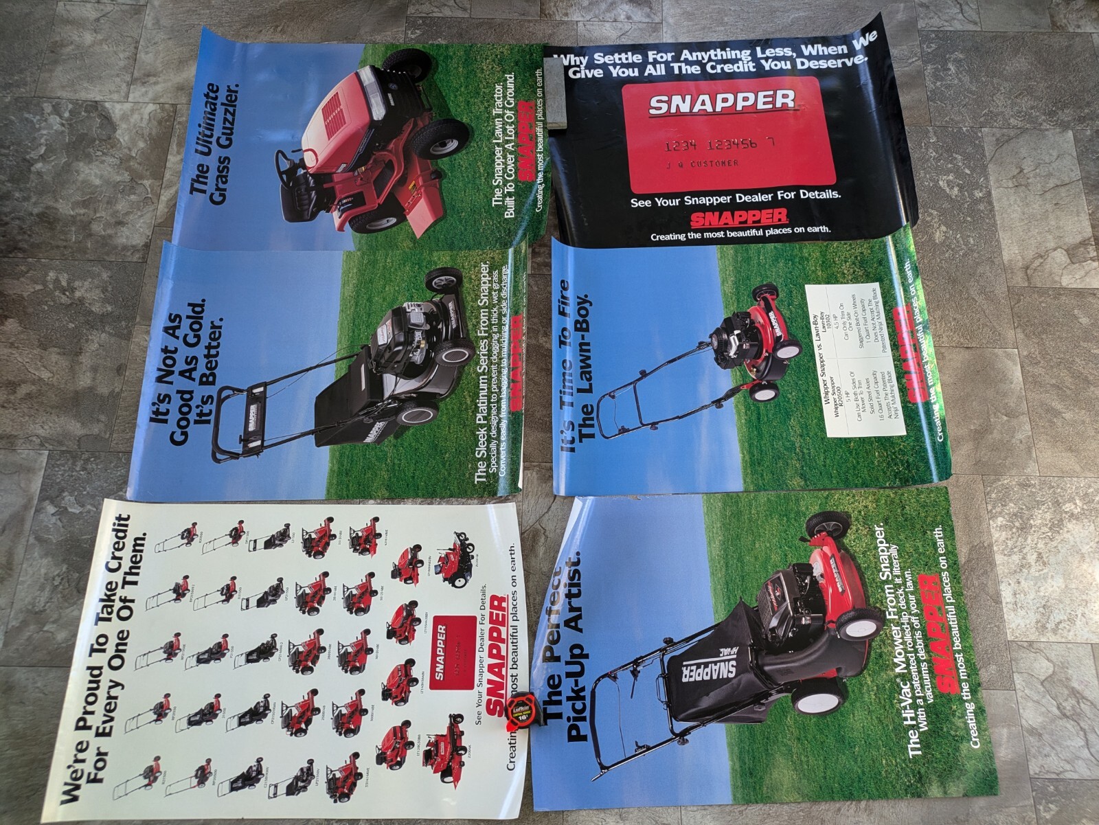Snapper Mower Advertising Posters (6) 3&rsquo;x2&prime;