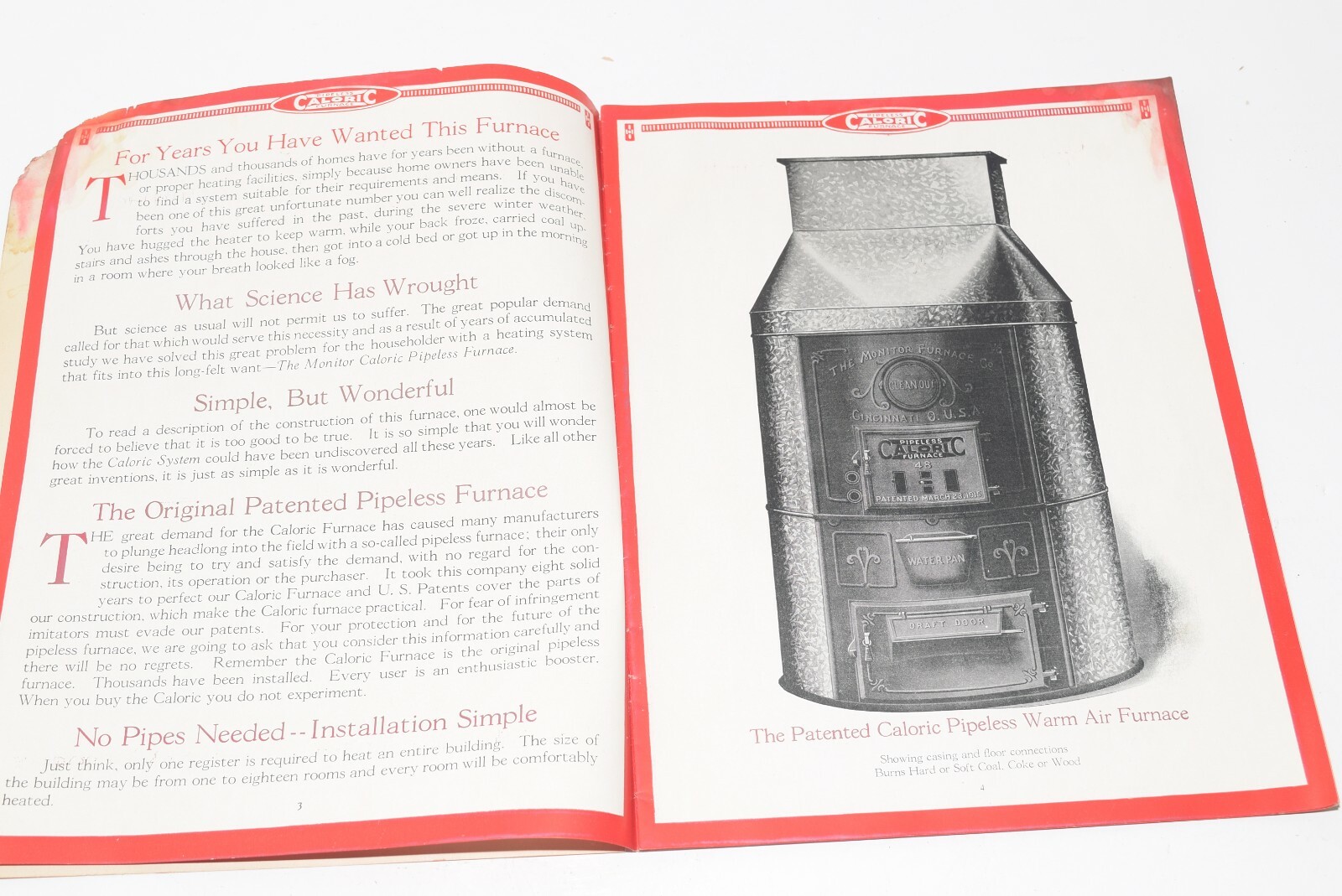 Antique 1917 Monitor Stove & Range Co. Sales Catalog – Cincinnati, OH