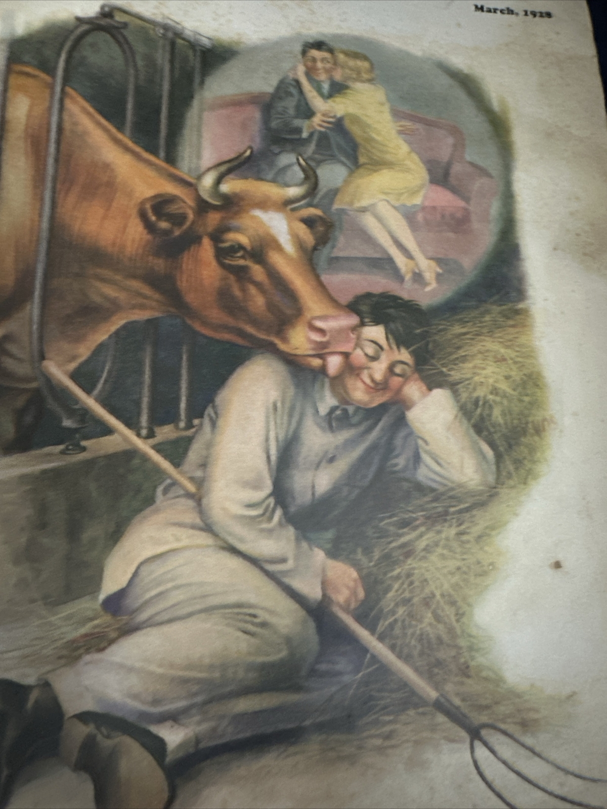 1928 Capper&rsquo;s Farmer Magazine Cover Only Vintage Farmhouse Art Advertising