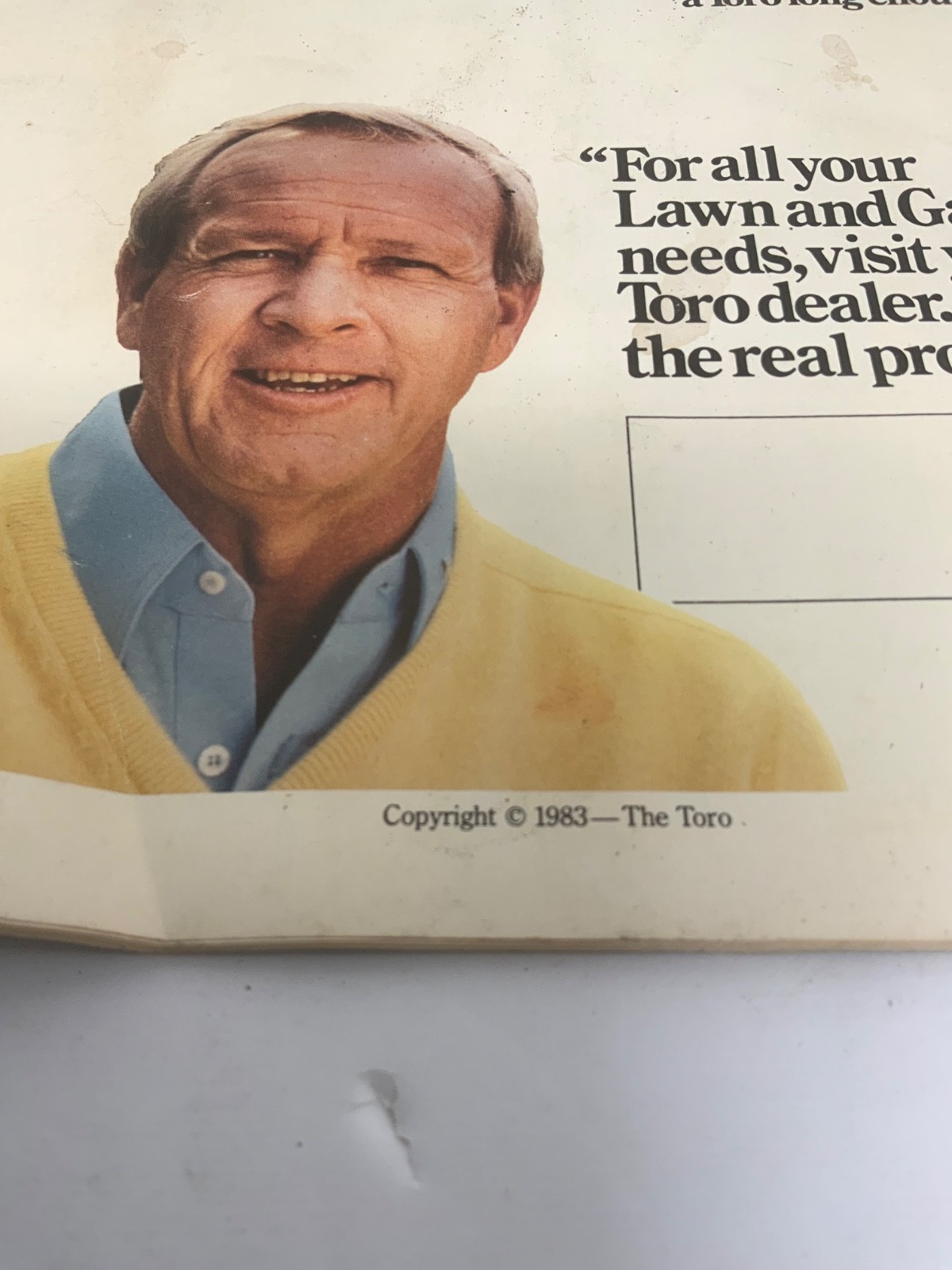 The Toro 1983 Arnold Palmer Sales Brochure