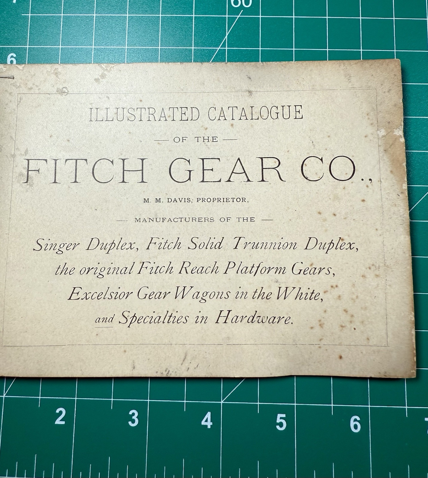 Vintage Antique Fitch Wagon & Gears Tractor Flyer Brochure Rome, Ny Duplex