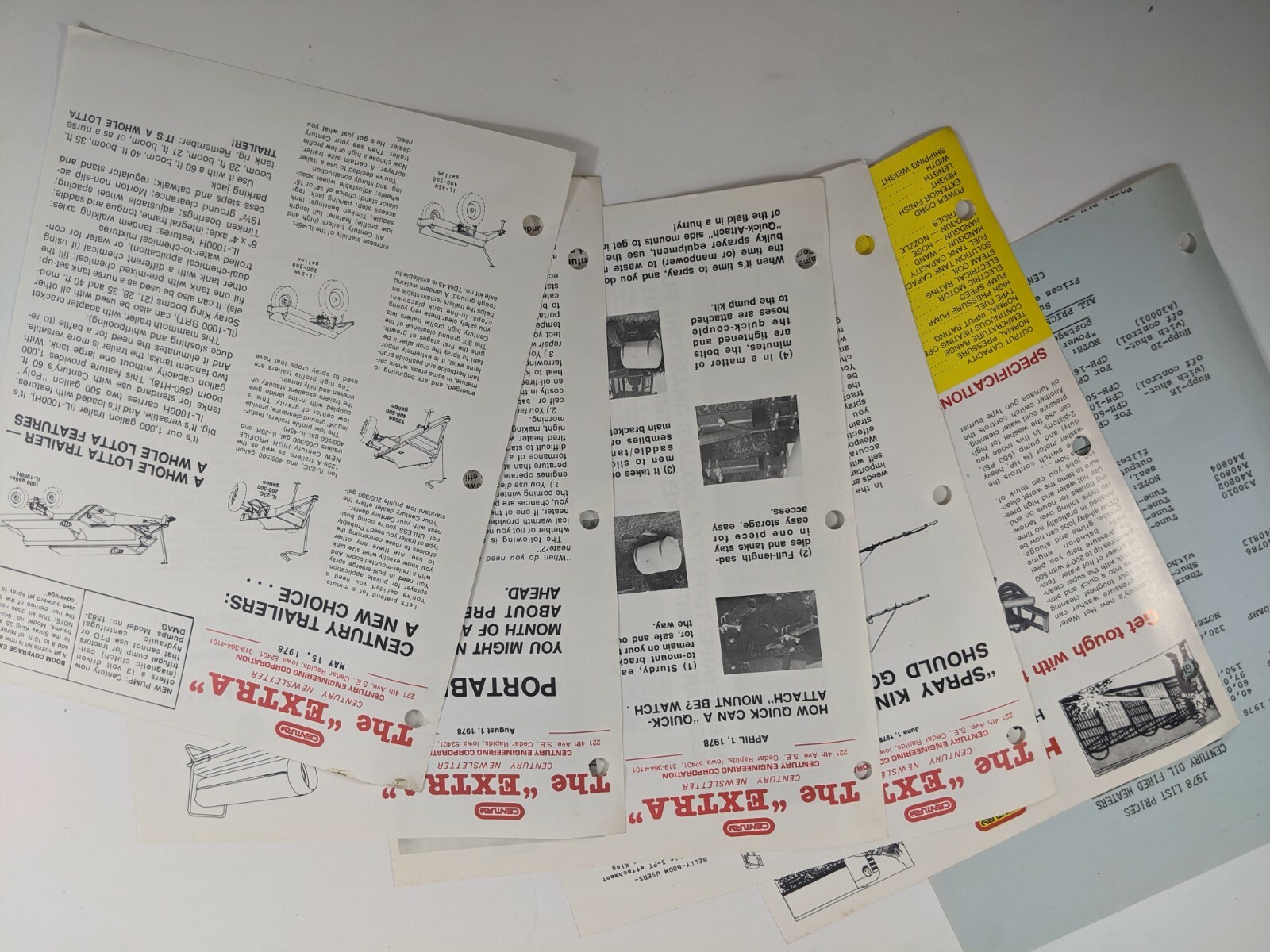 Vintage 1978 Century Engineering Newsletter « Extra » & Heaters Dealer Price Book