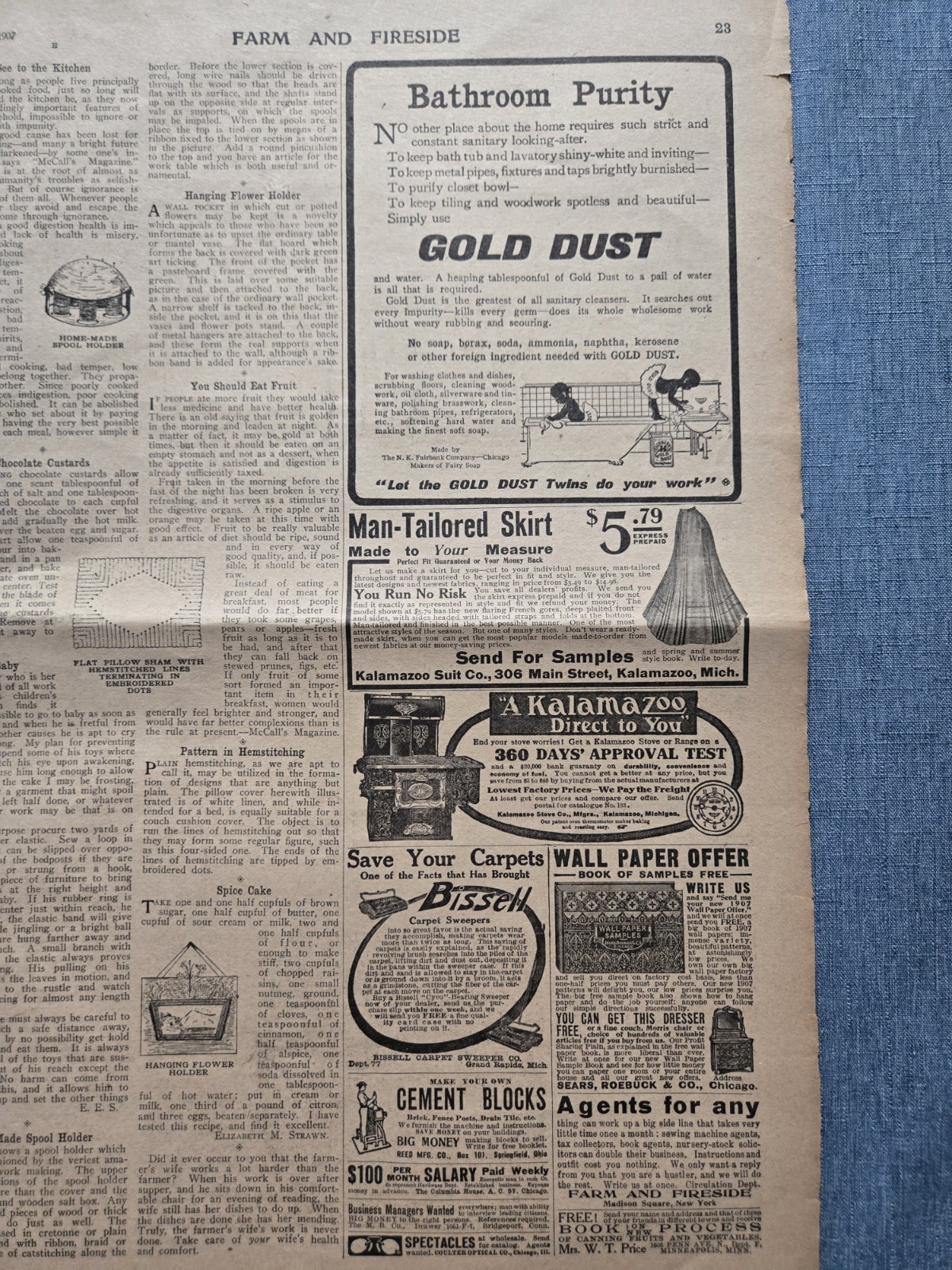 Farm & Fireside Newspaper April 10 1907 Articles Ads Fashion News Humor