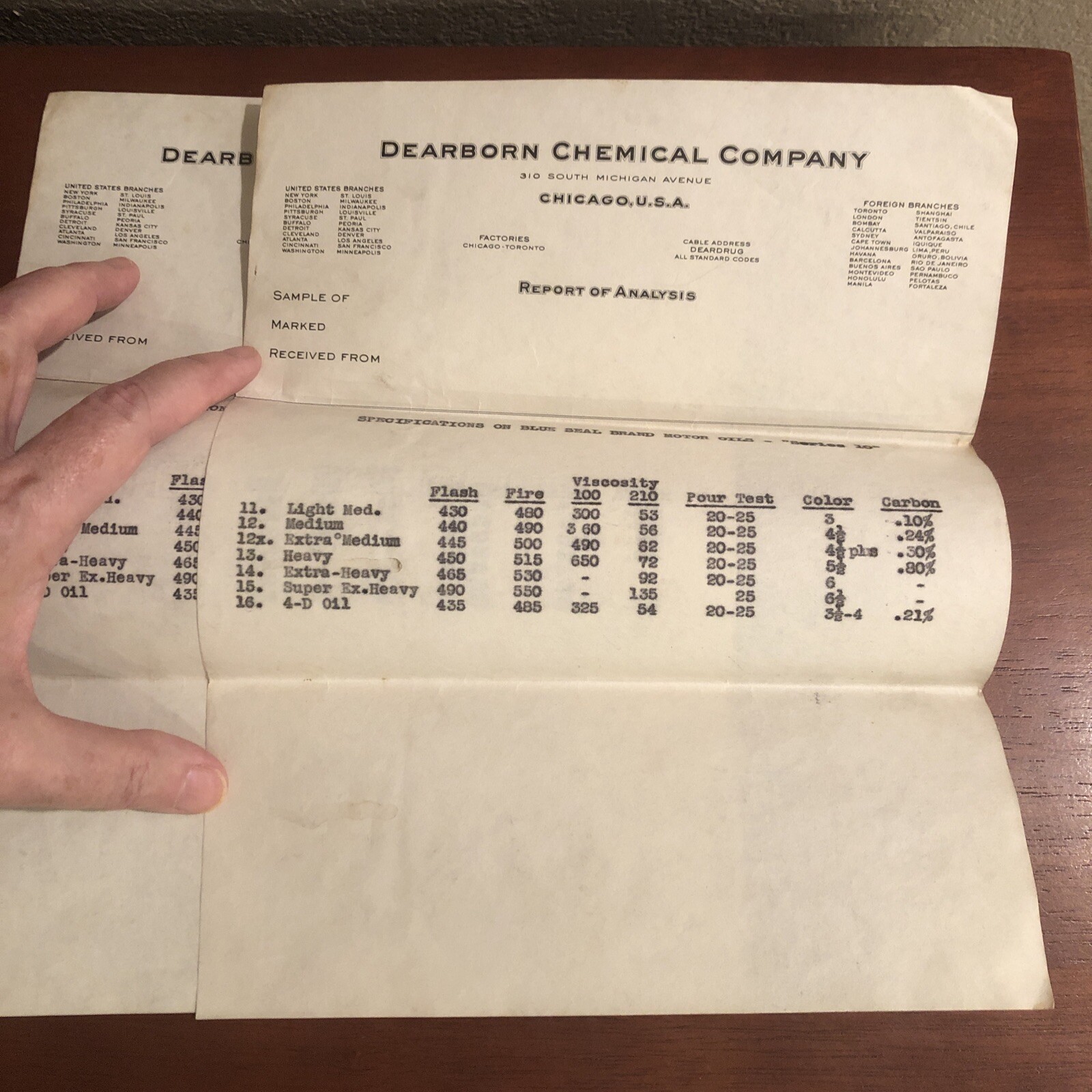 1930s? DEARBORN CHEMICAL Letter / Letterhead ~ Duplicate ~ BLUE SEAL ~AUTHENTIC