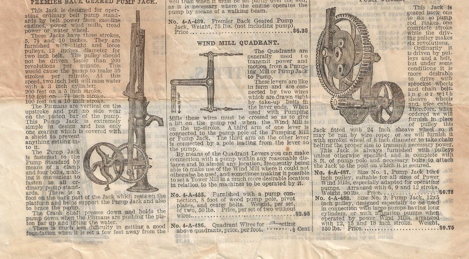 Early 1900 s Wind Mill 2-Sided Ad Chicago House Wrecking Company