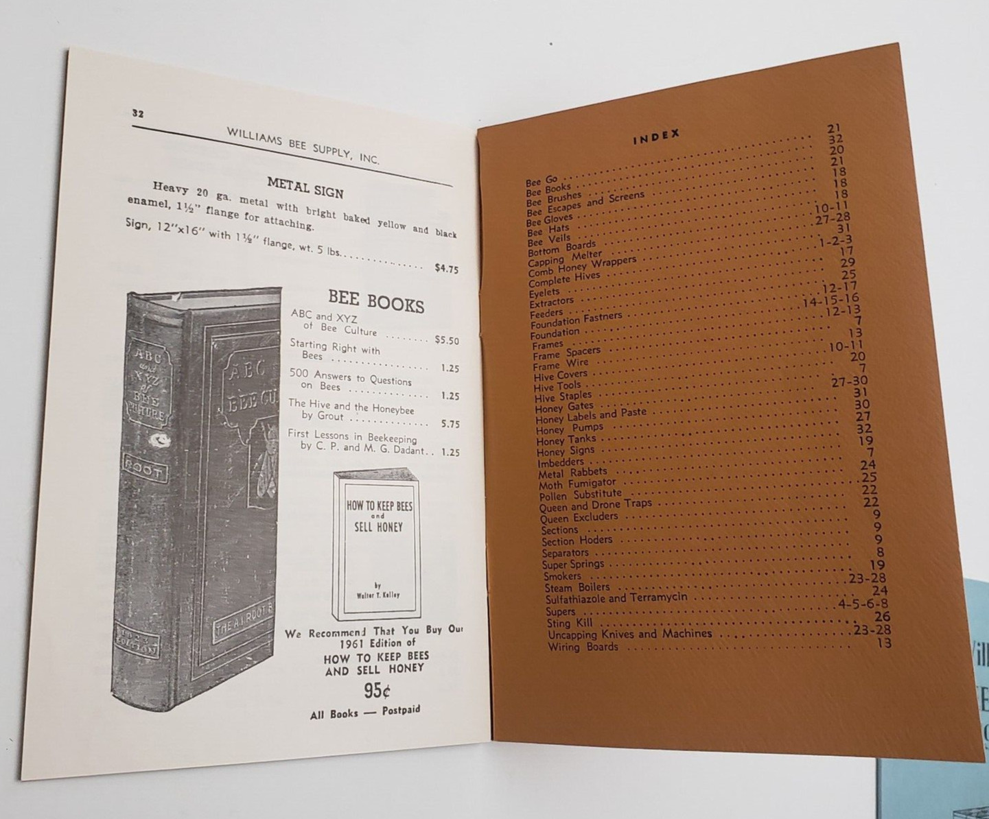 1968 Williams Beeline Catalogs Williams Bee Supply Inc Portland Oregon
