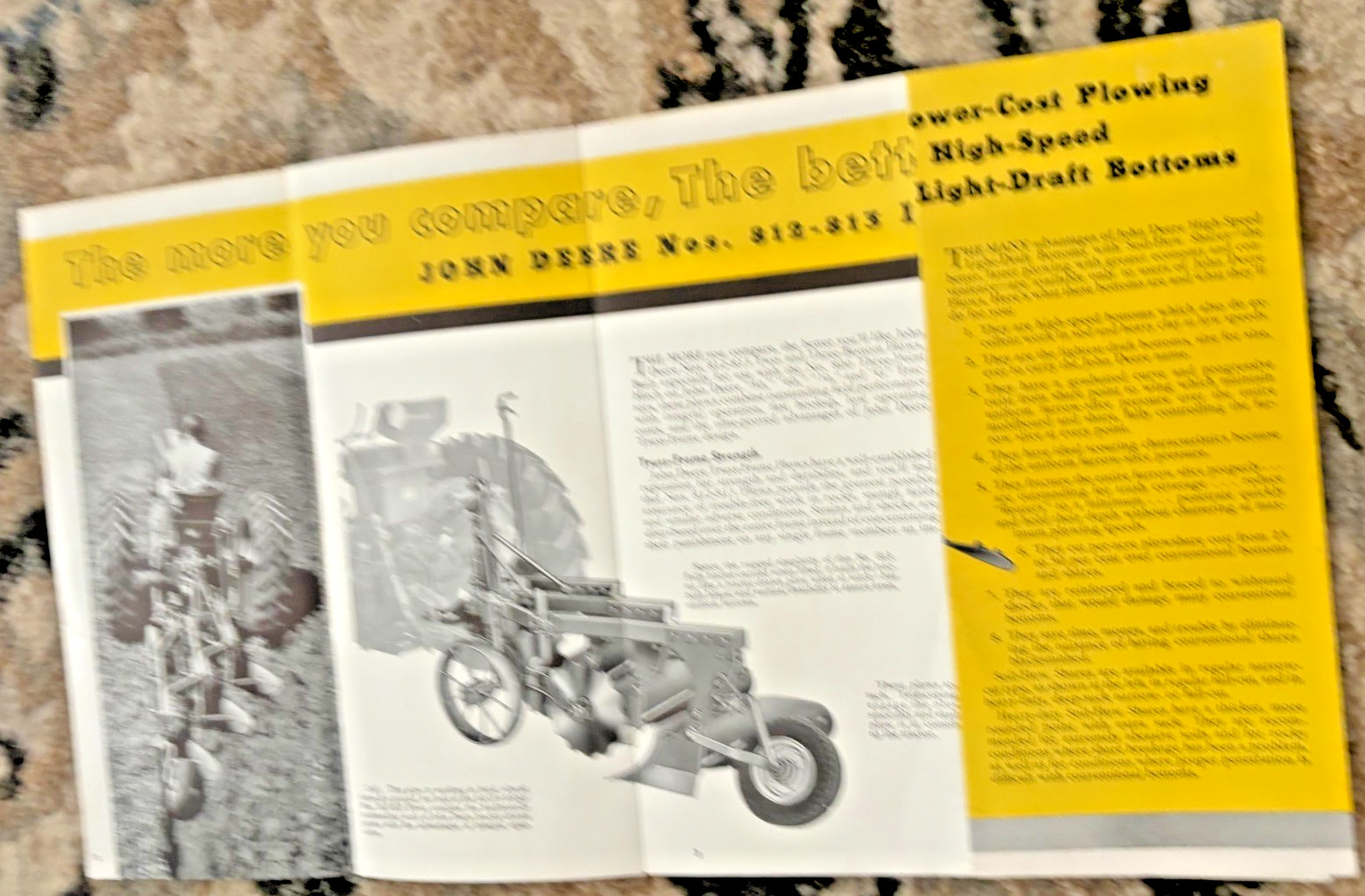 John Deere 812 813 Integral Truss Frame Plow For 1954 Brochure DCPA26