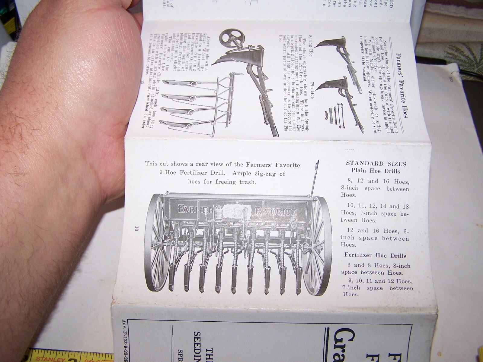 FARMERS FAVORITE Grain Drill Sales Brochure Pamphlet American Seeding Machine Co