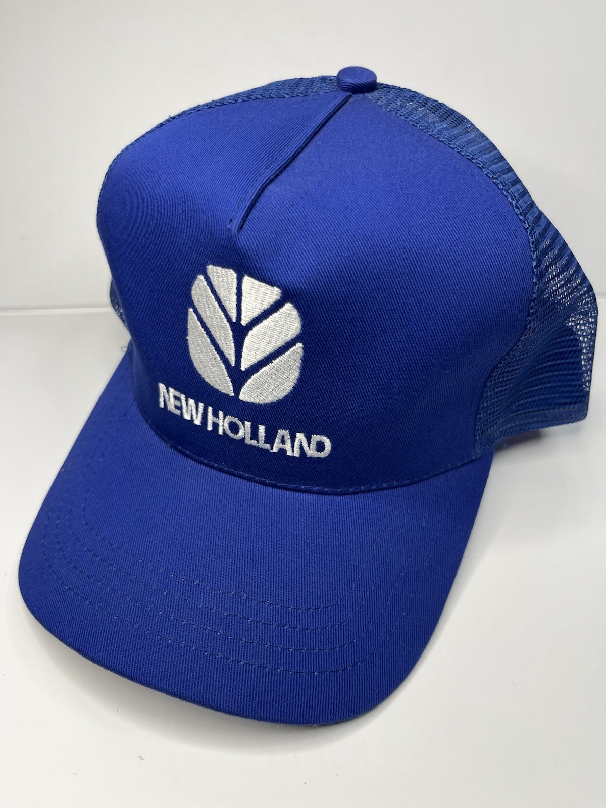 New Holland Trucker Embroidered Baseball Hat Blue Snap Back Adjustable Cap