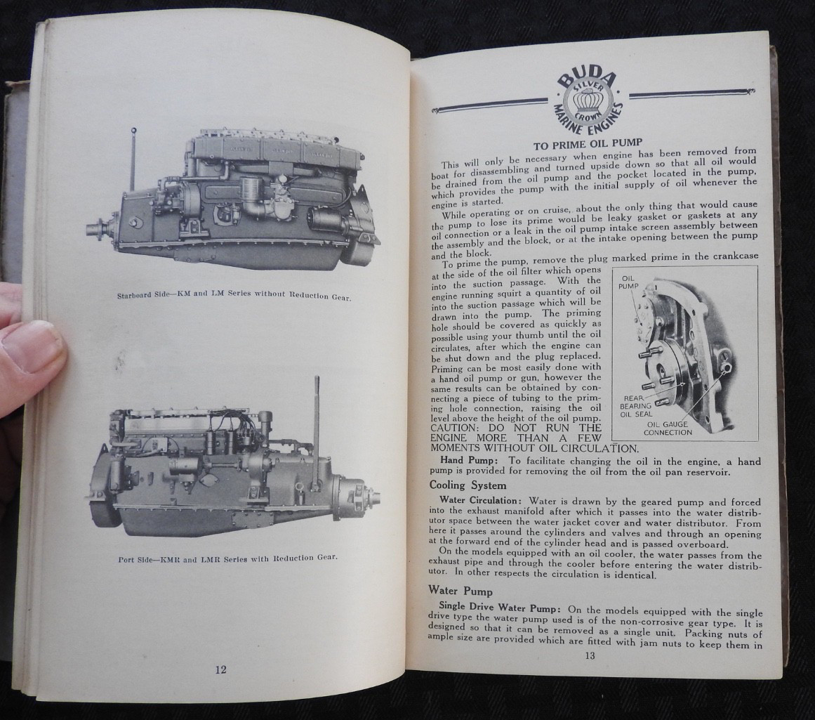 1936 Buda « Silver Crown » Marine Engines Operators Installation Manual ORIGINAL!