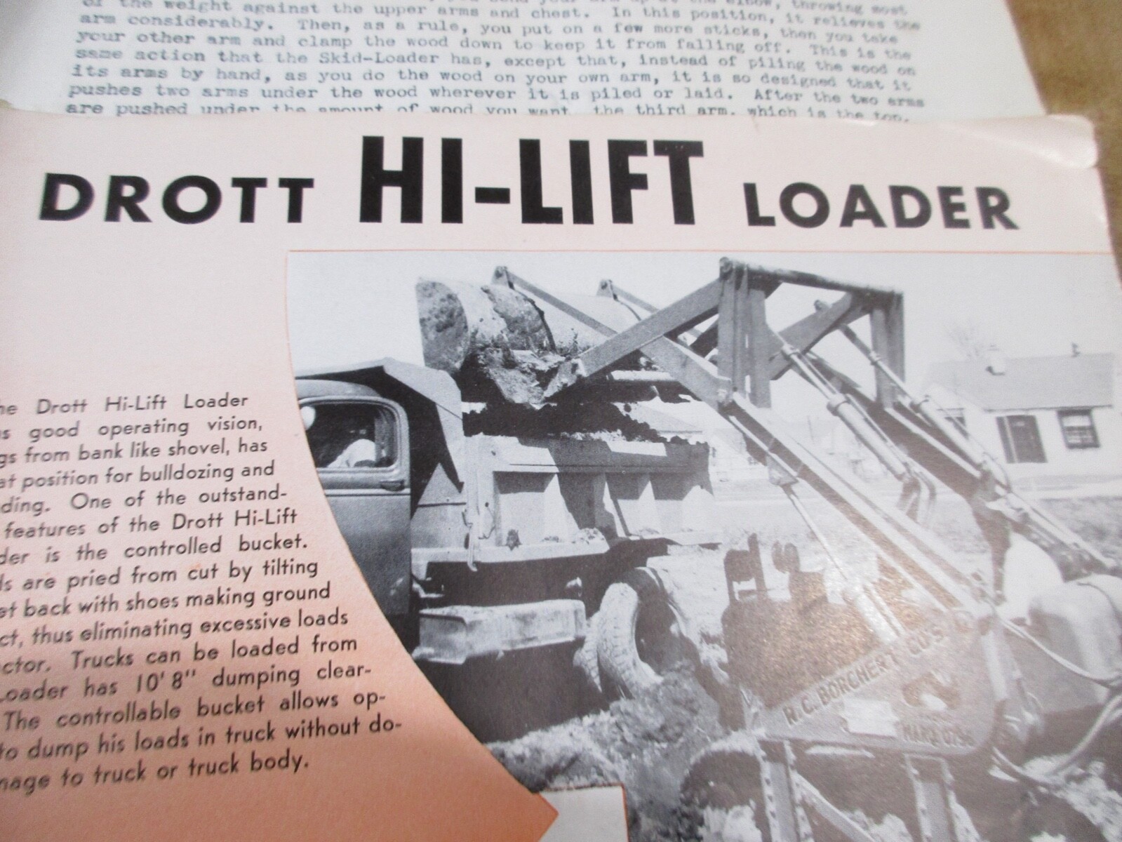 4 Vintage Drott Manufacturing Dealer Brochures. Milwaukee 1946 (ba)