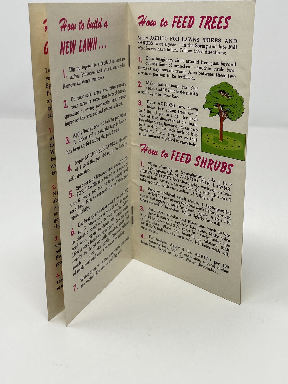 Beautiful 1940s Agrico Fertilizer Brochure – Lawn & Garden – Bold Color