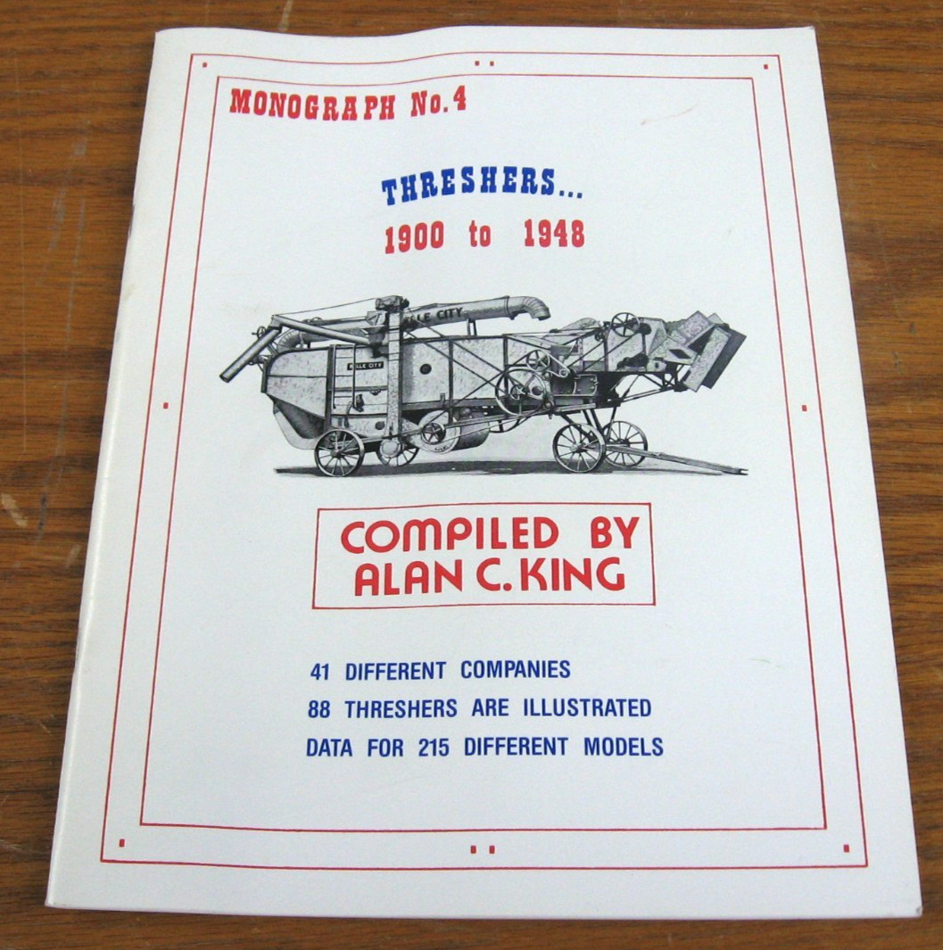 VINTAGE ALAN KING NO. 4 ALL THRESHERS 41 DIFF. COMPANIES FROM 1900 – 1948 BOOK