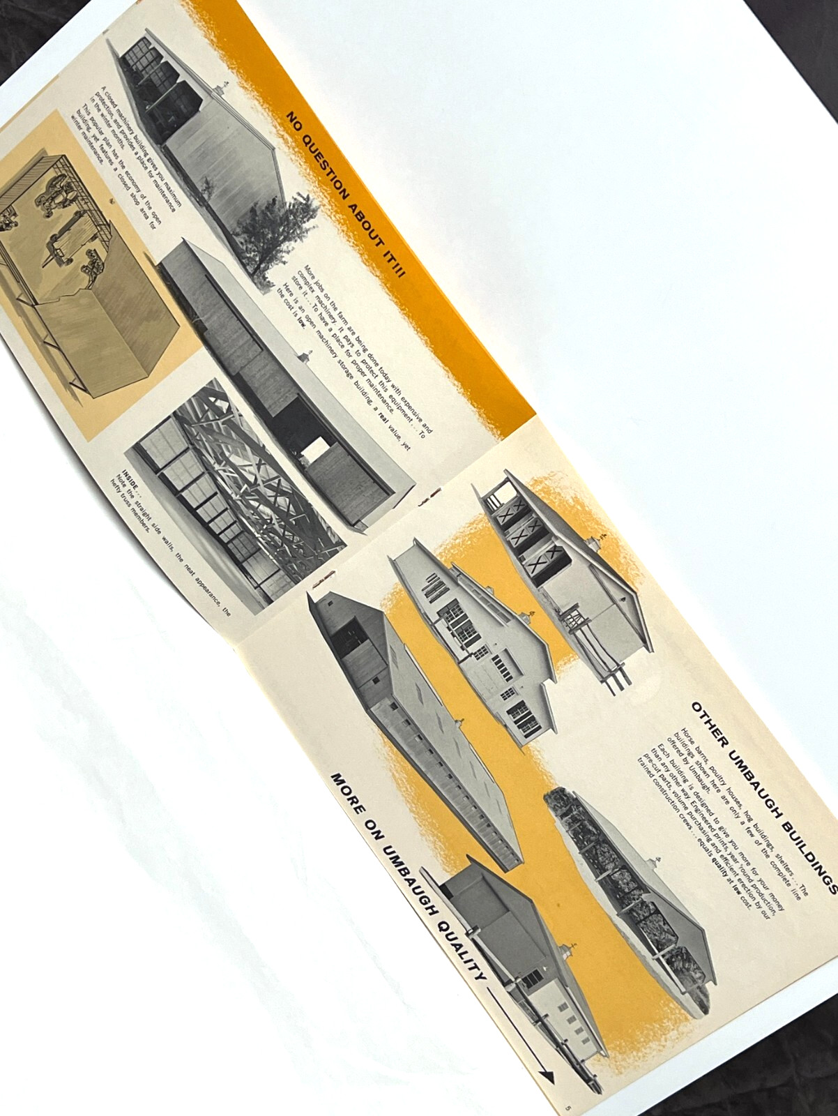 Vintage Umbaugh Low Cost Farm and Storage Buildings Paper Advertising Brochure