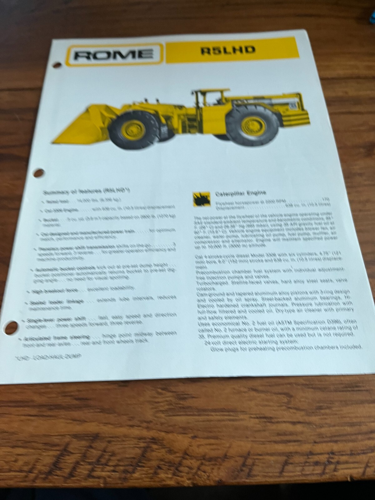 Rome R5LHD Wheel Loader Brochure AMIL22