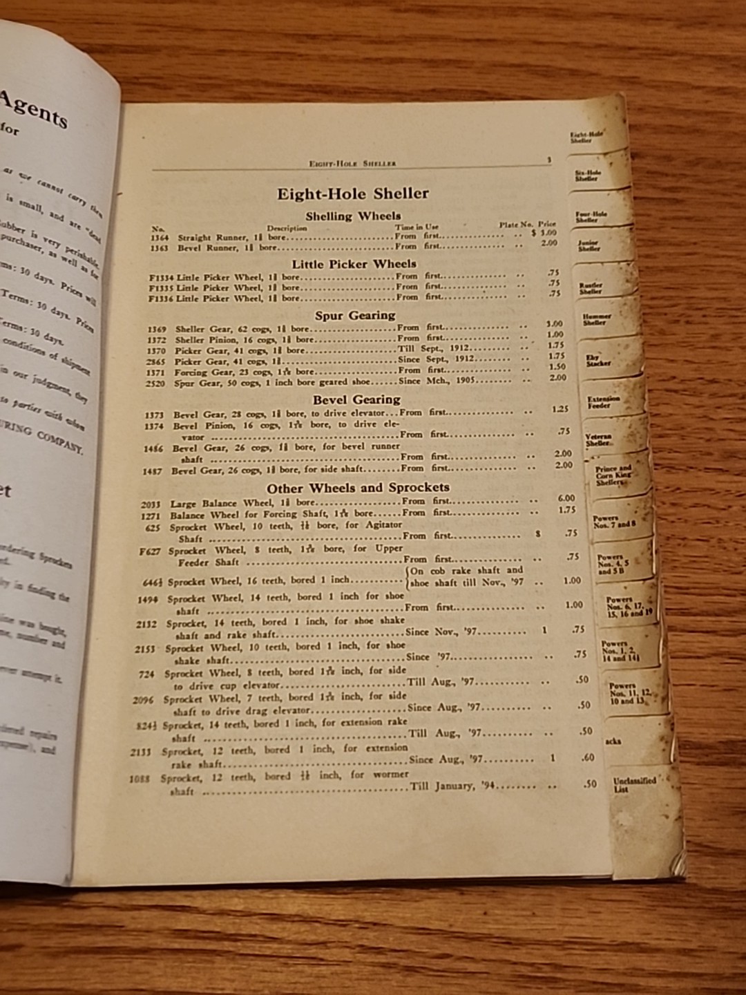 Sandwich Manufacturing Co Repair Price List Spring Hand Shellers Horse Powers