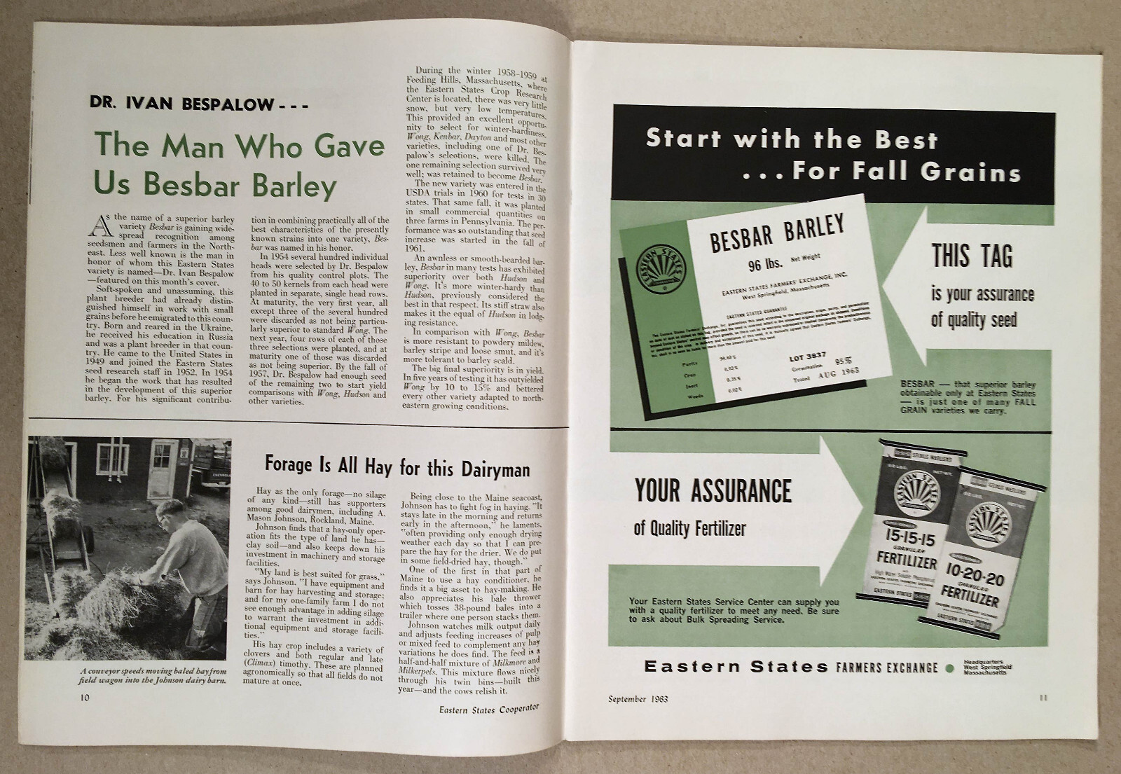 September 1963 AGWAY EASTERN STATES COOPERATOR Magazine