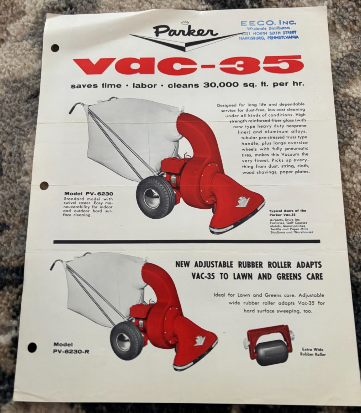Parker VAC-35 Yard Vaccum Brochure DCPA26