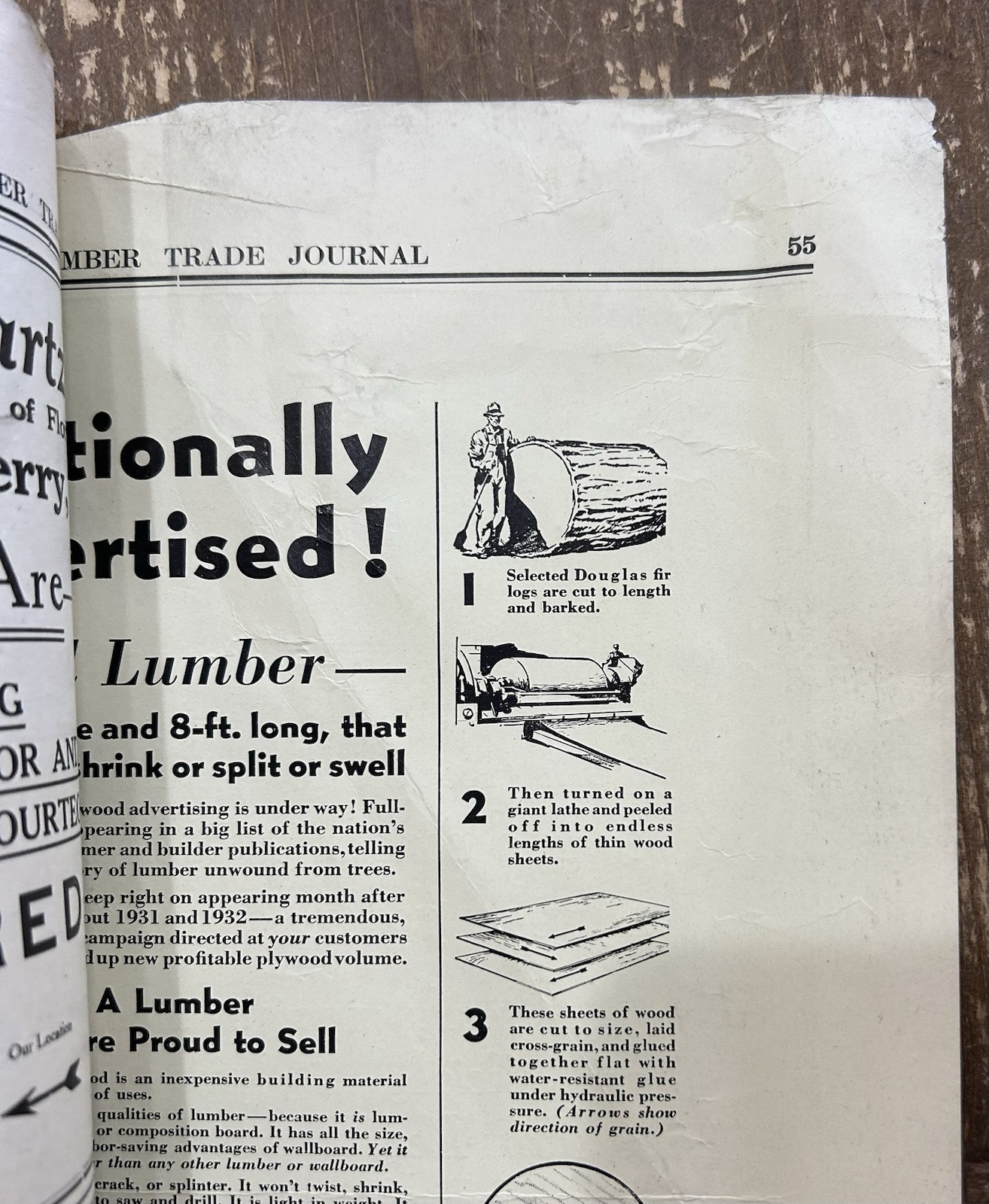 Vintage 1931 THE LUMBER TRADE JOURNAL New Orleans Logging Sawmill Industry