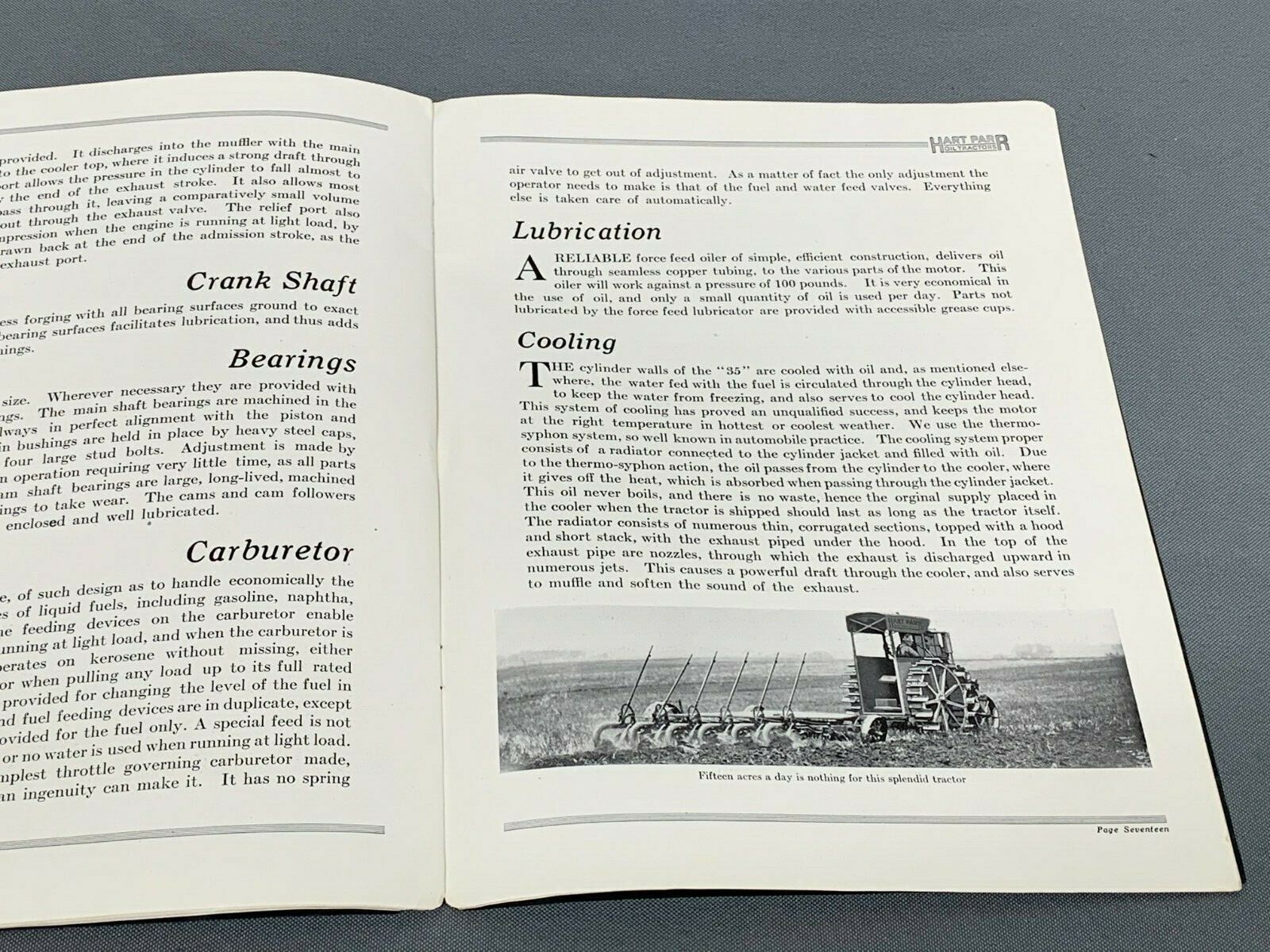 Vintage 1910&rsquo;s HART PARR OILKING 35 Prairie Tractor Sales Brochure Catalog RARE