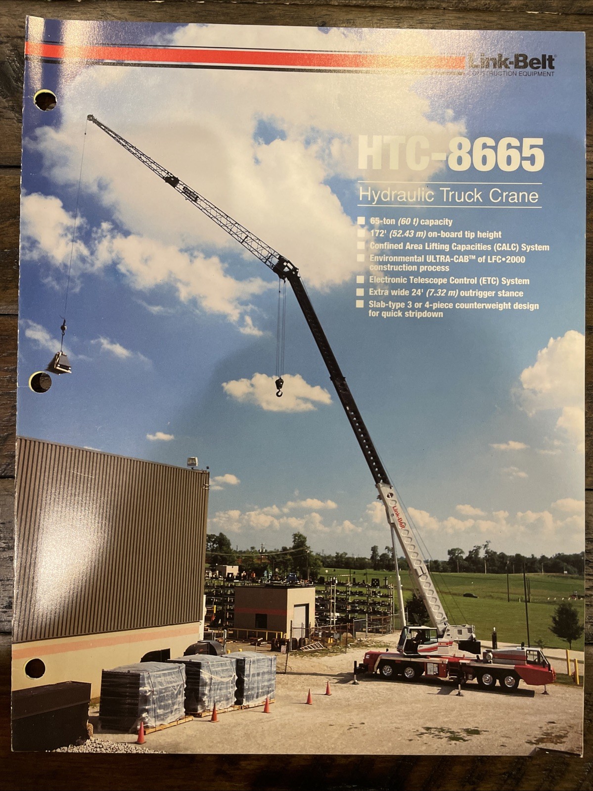 Link-Belt HTC-8665 Hydraulic Truck Crane Brochure ‘93