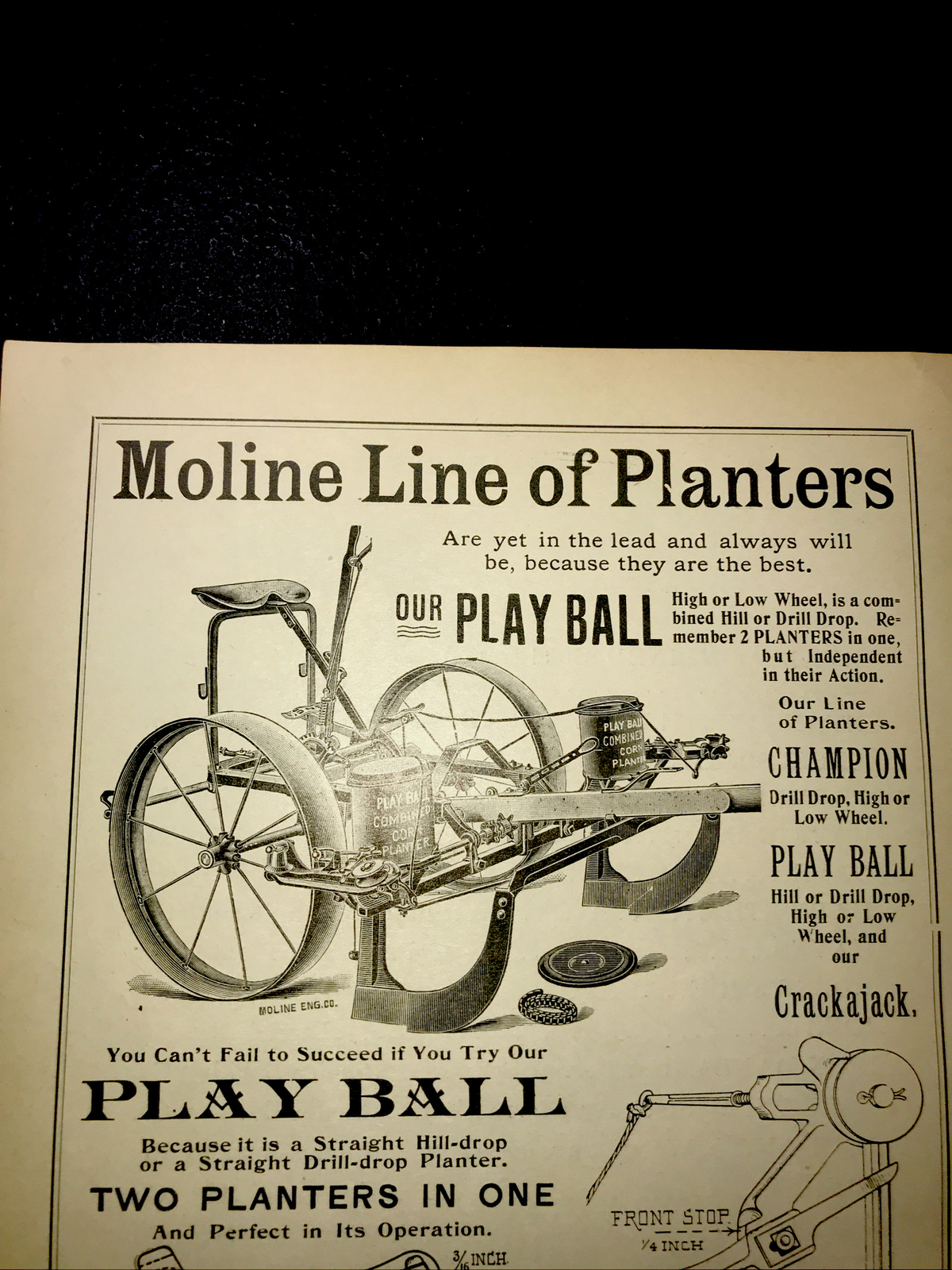 1898 Kansas Moline Plow Co. Farm Advertising – Kansas City – Missouri