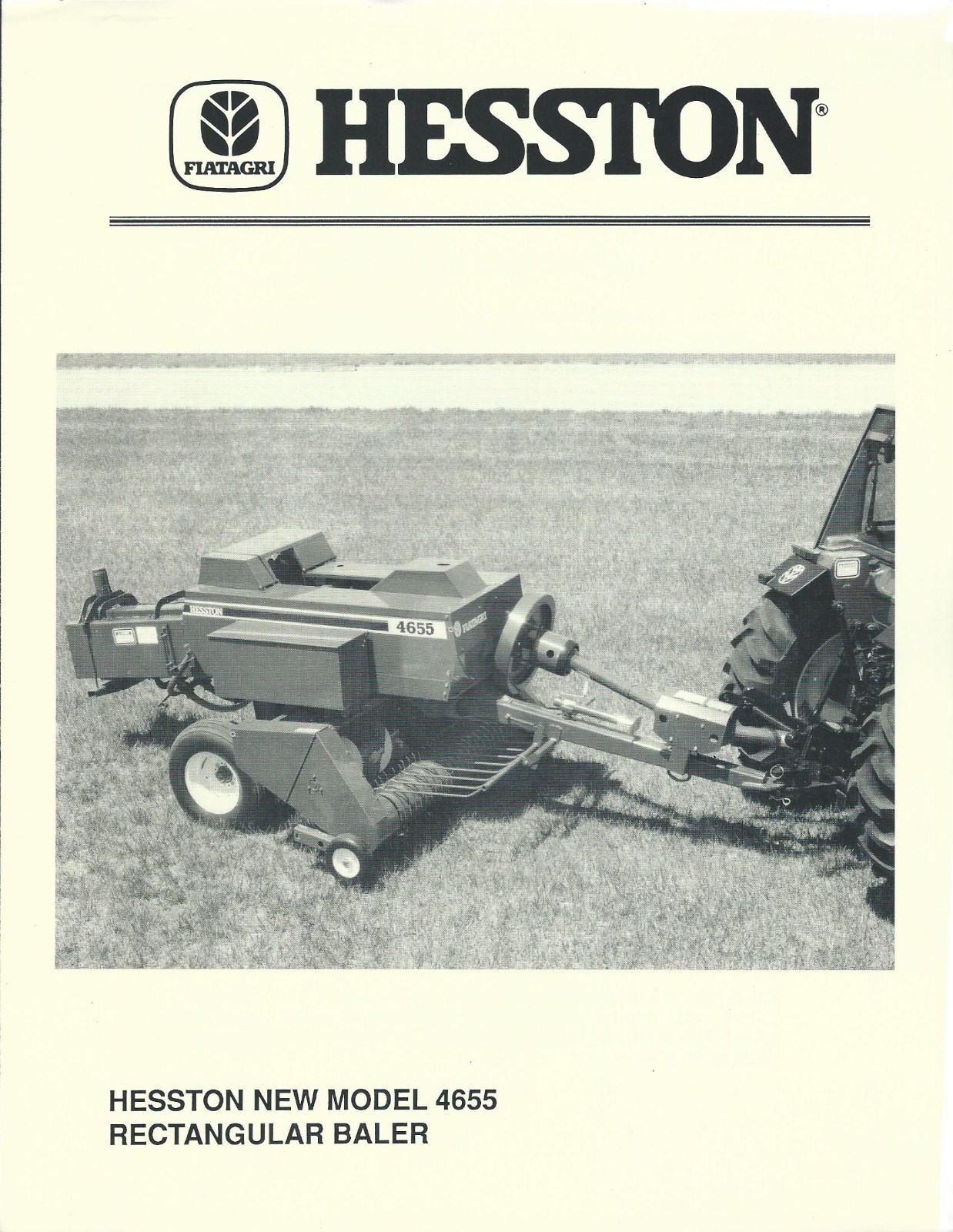 Farm Equipment Brochure – Hesston – 4655 – Rectangular Baler – 1990 (F5969)