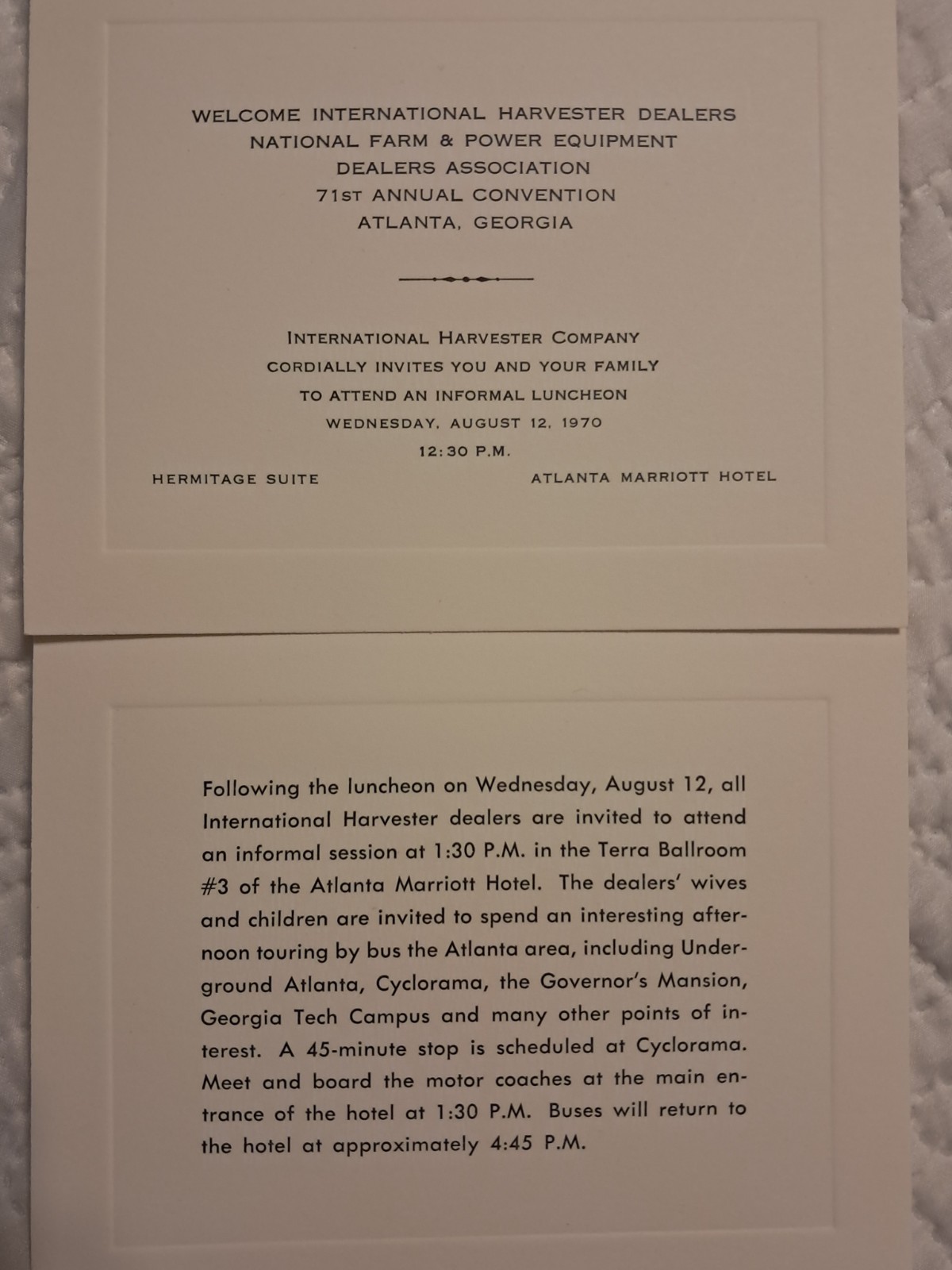 1970 National Farm & Power Equipment Dealers Association Convention Atlanta Ga.s