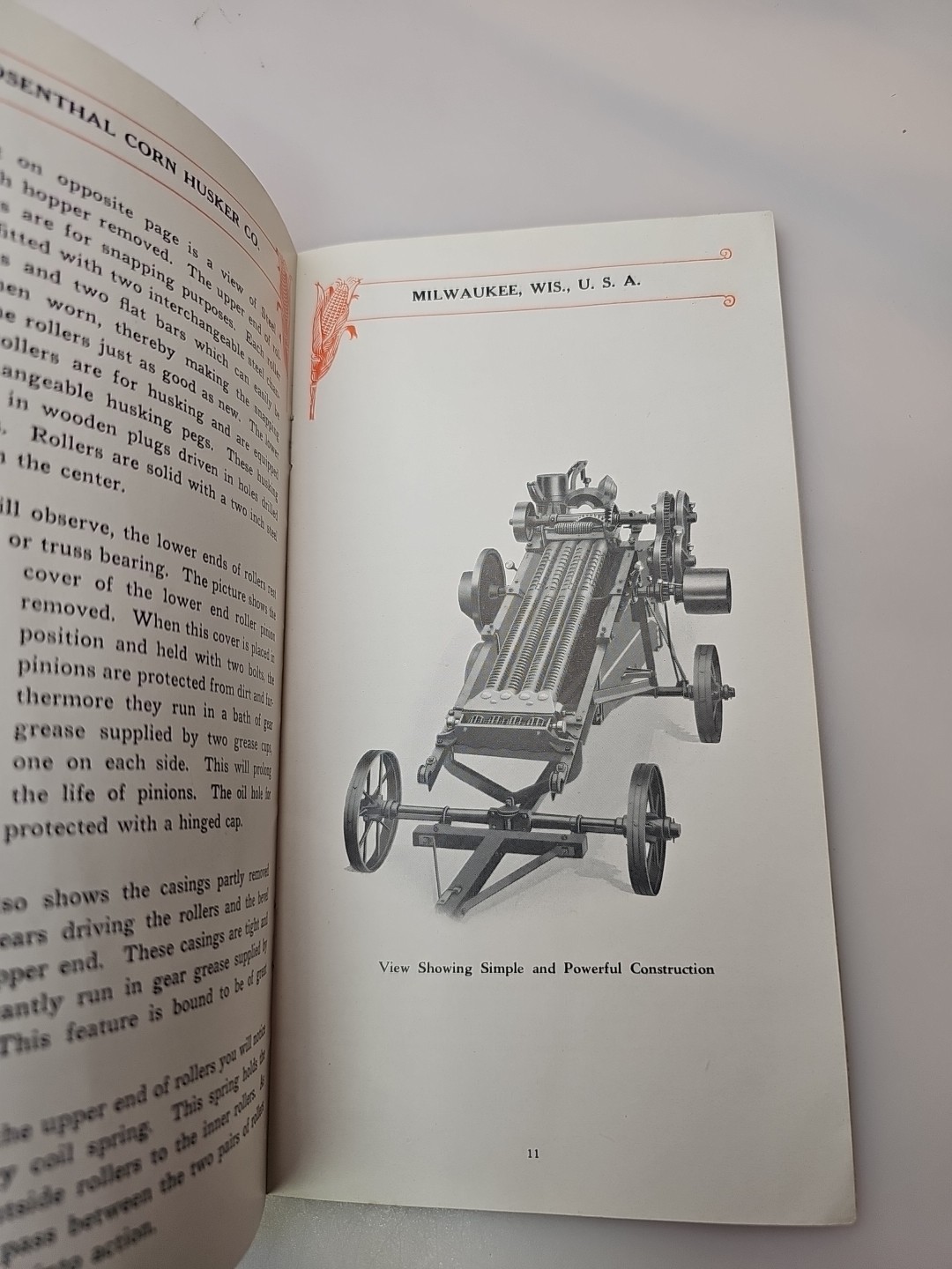 The Steel « 4 » Rosenthal Corn Huskers FARMING Antique Farm Sales Literature