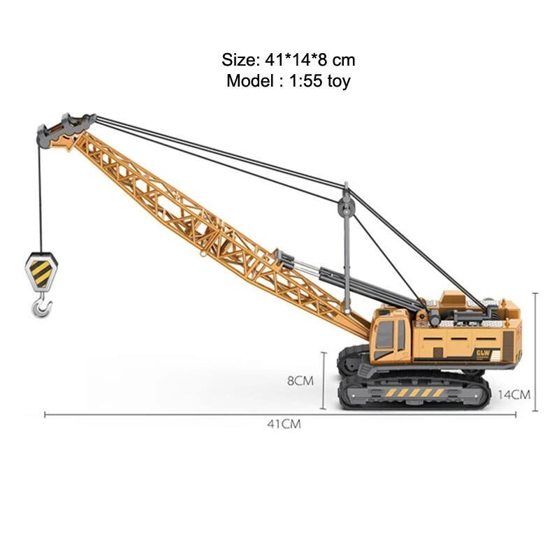 Alloy+Plastic Toys for Bos Tower Crane Tractor Excavator Bulldozer Forklift Truk