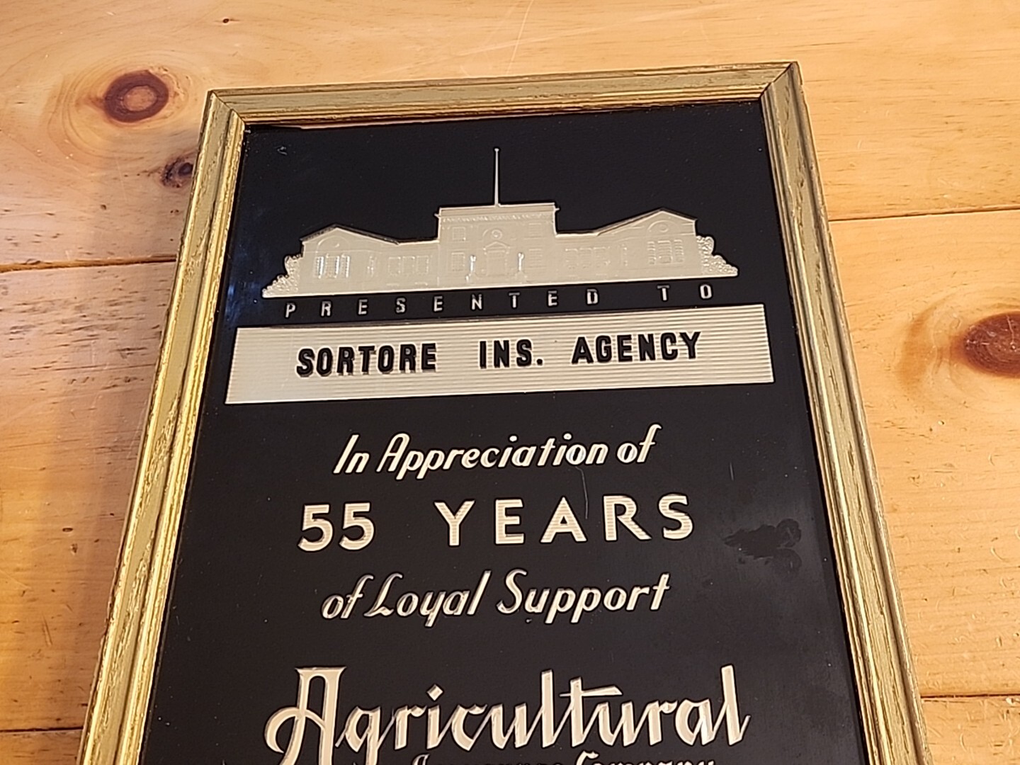 Vintage Agricultural Insurance Award