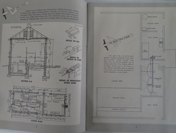 Vintage 1950 De Laval Model F Combine Milker Plan Book/Brochure
