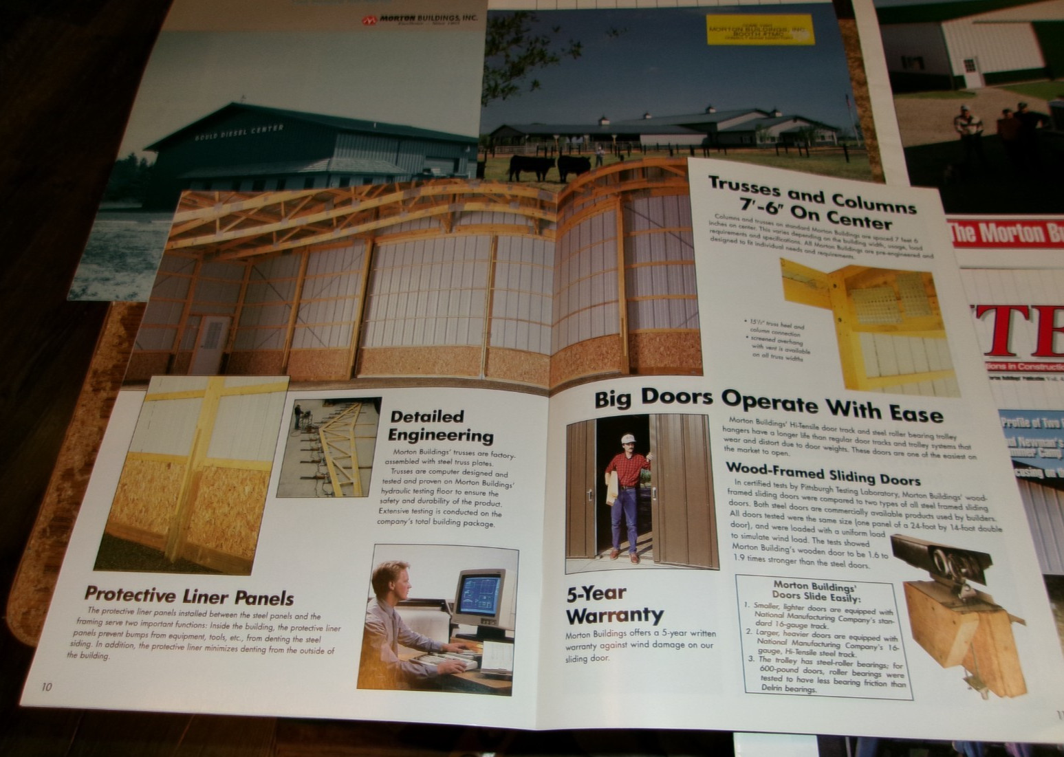 5-lot morton buildings assorted building brochures good used